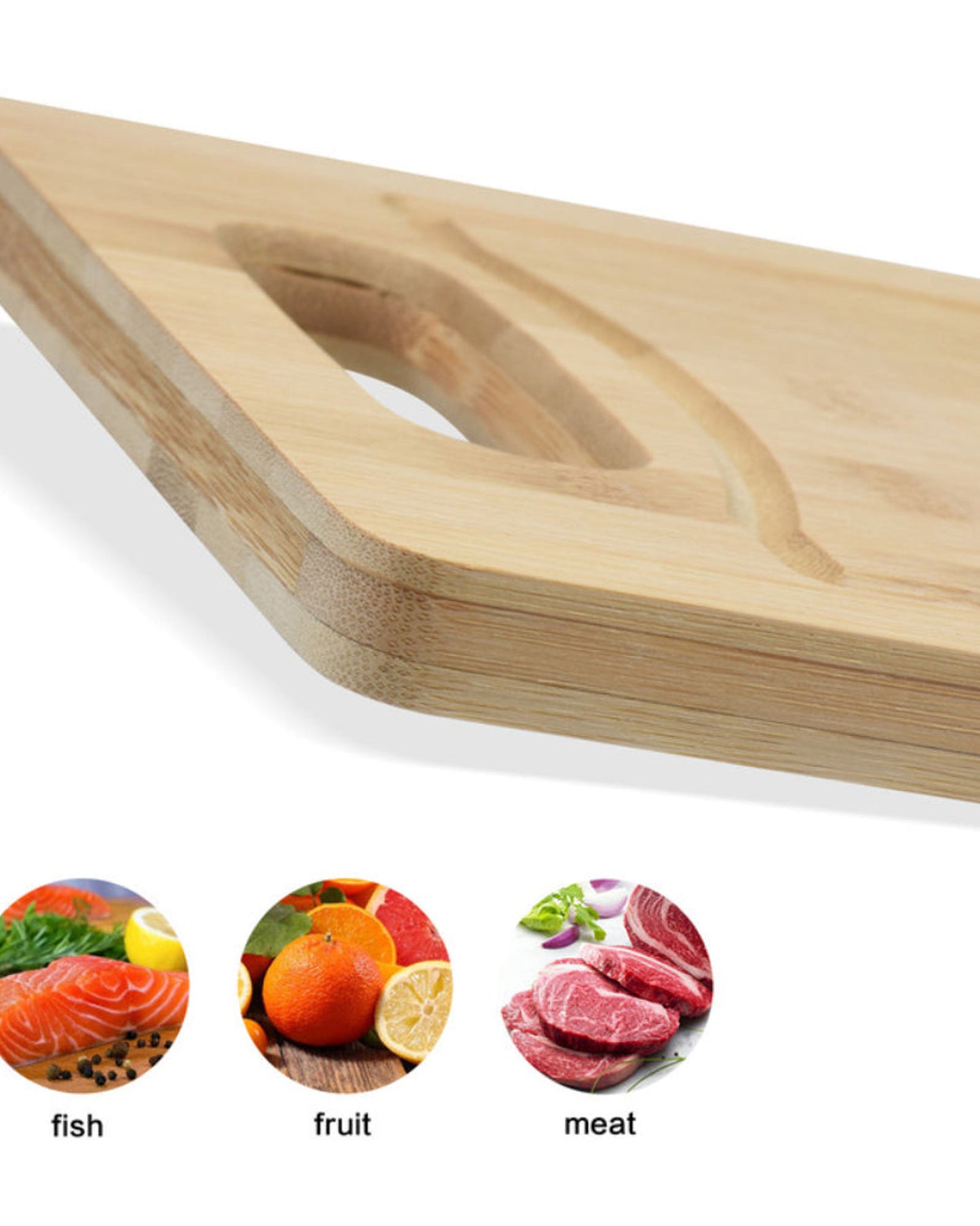 Fissman Cutting Board Multi-Purpose Brown 33cm