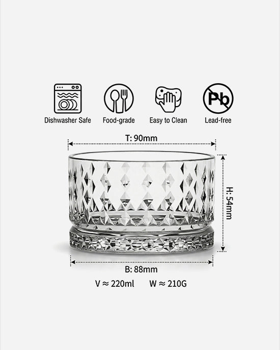 Cuisine Art Soda Lime Bowl Set 220ml 6Pc V3