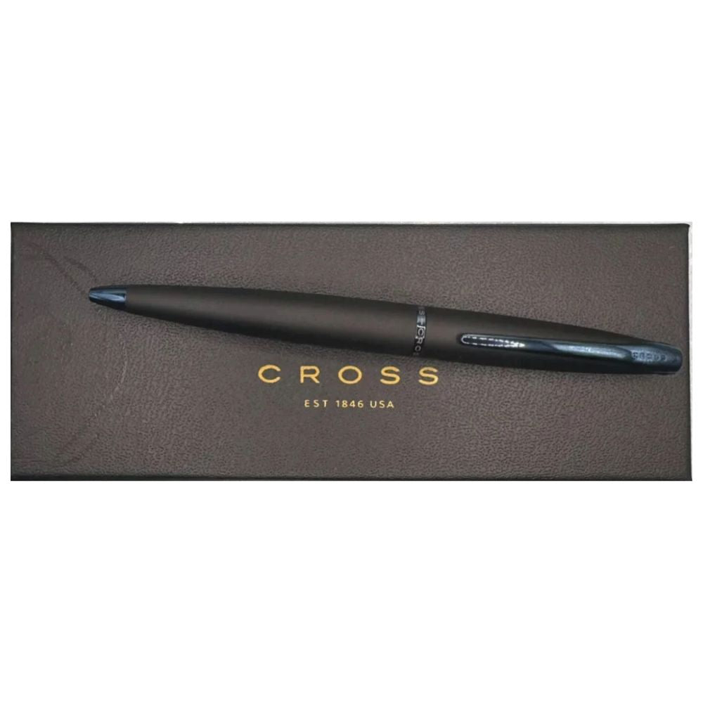 Cross ATX® Basalt Black with Blue PVD Ballpoint Pen 882-39