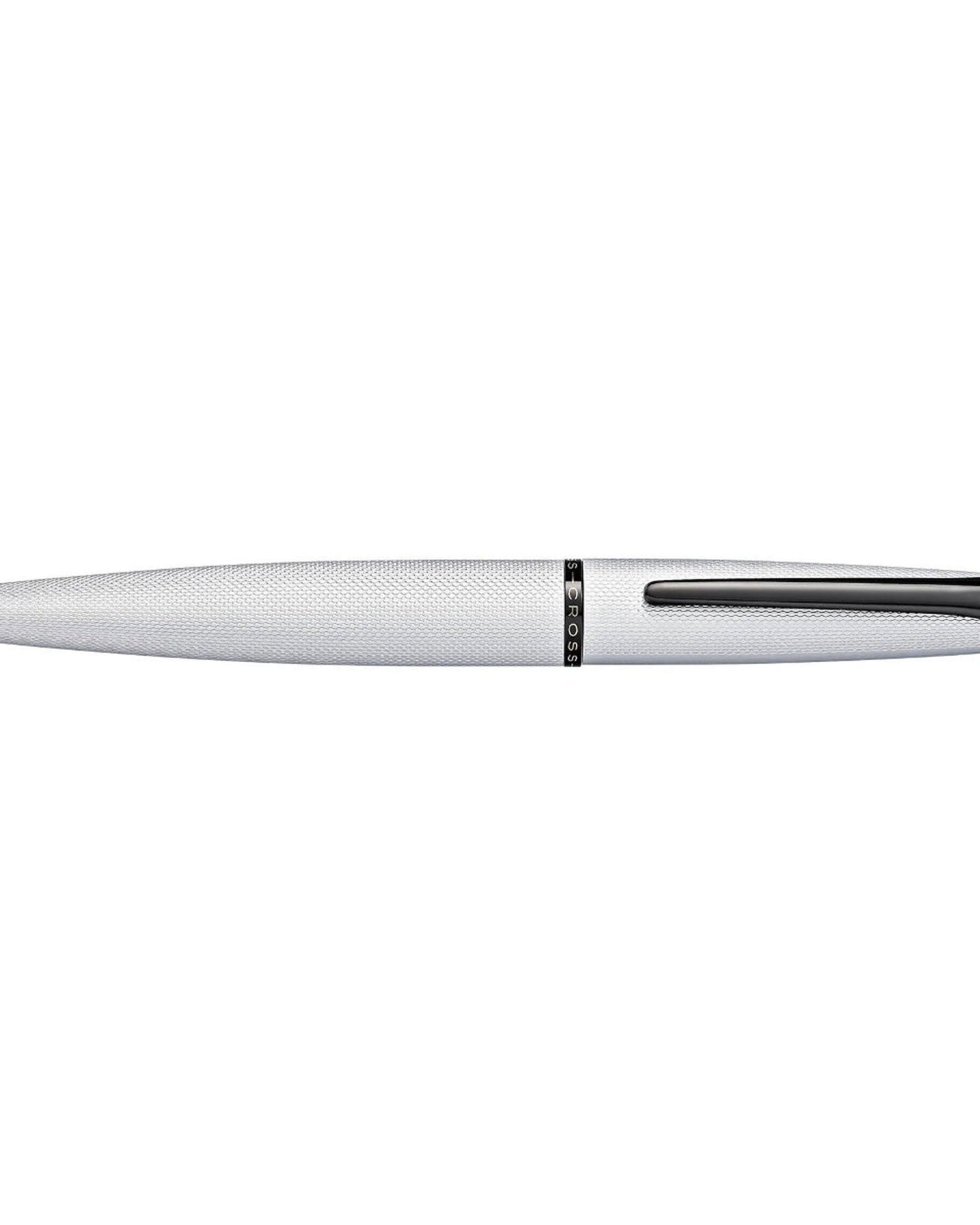 Cross Atx® Brushed Chrome With Machine-Turned, Diamond-Pattern Engraving With Chrome Appointments Ballpoint Pen - 882-43