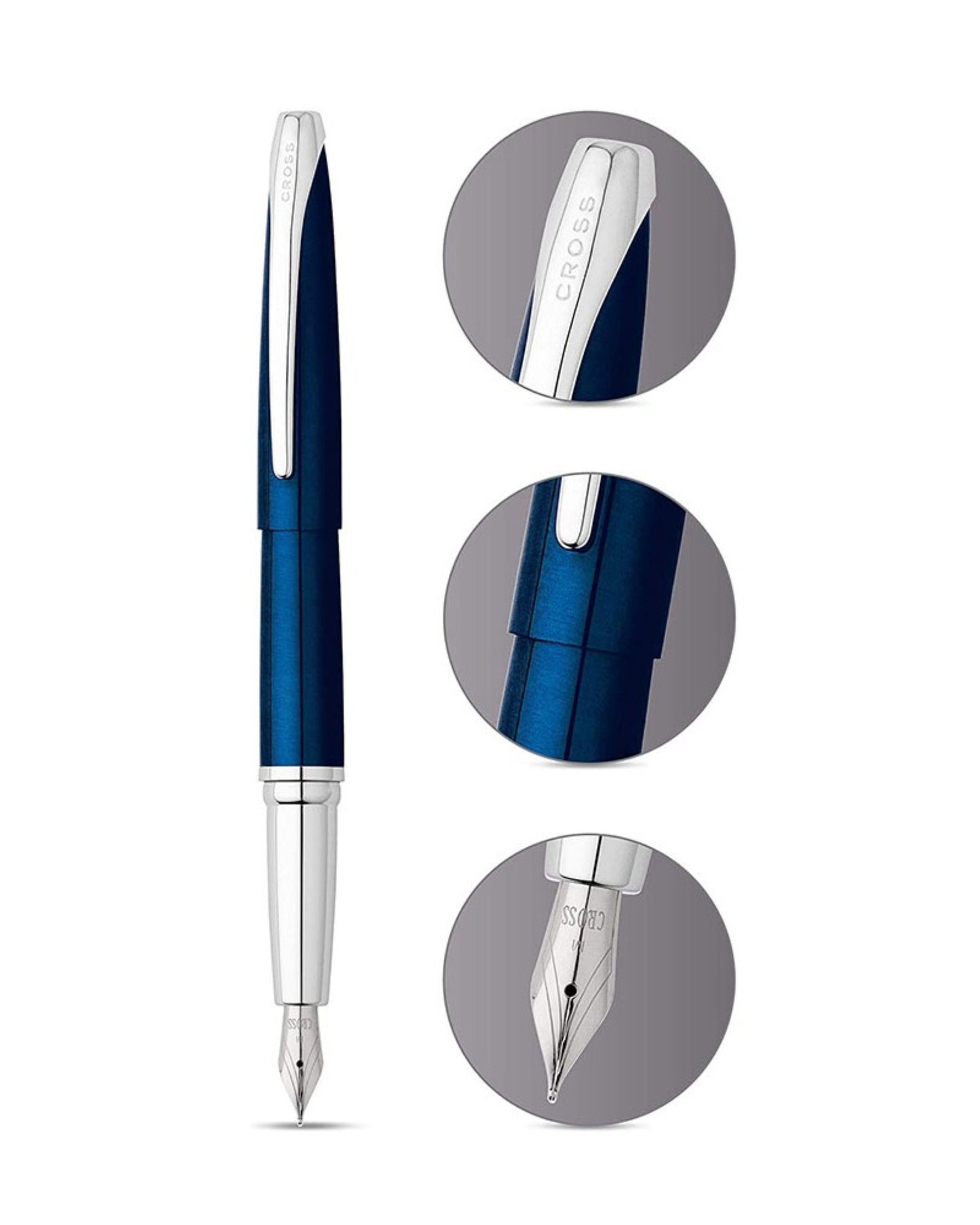 Cross ATX Translucent Blue Lacquer Fountain Pen