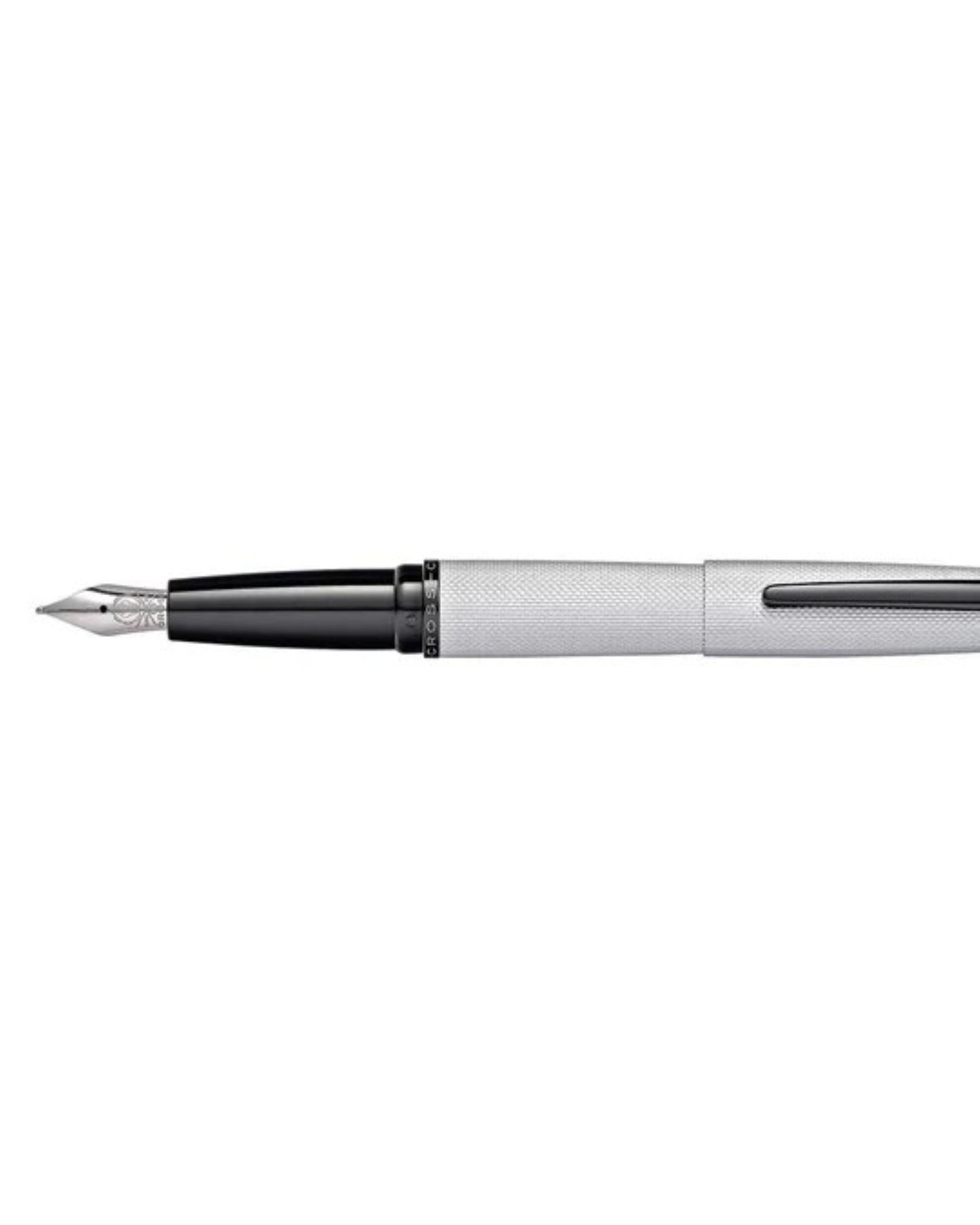 Cross Atx® Brushed Chrome Diamond-Pattern Engraving Fountain Pen