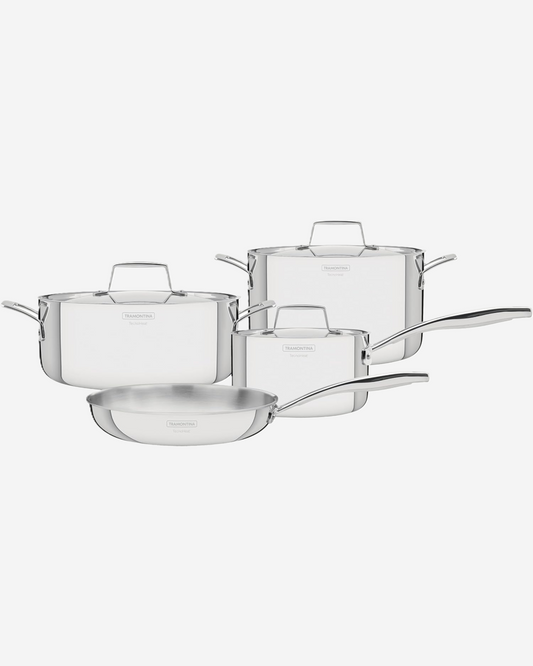 Tramontina Grano Tri-Ply Stainless Steel 4-Piece Cookware Set