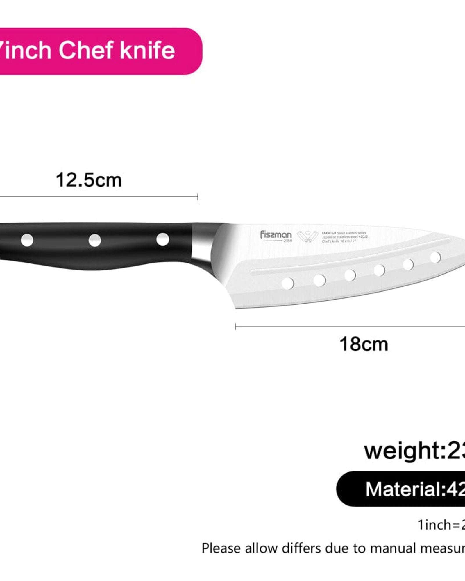 Fissman 7 Inches Chef Knife Takatsu Series (420J2 Steel)