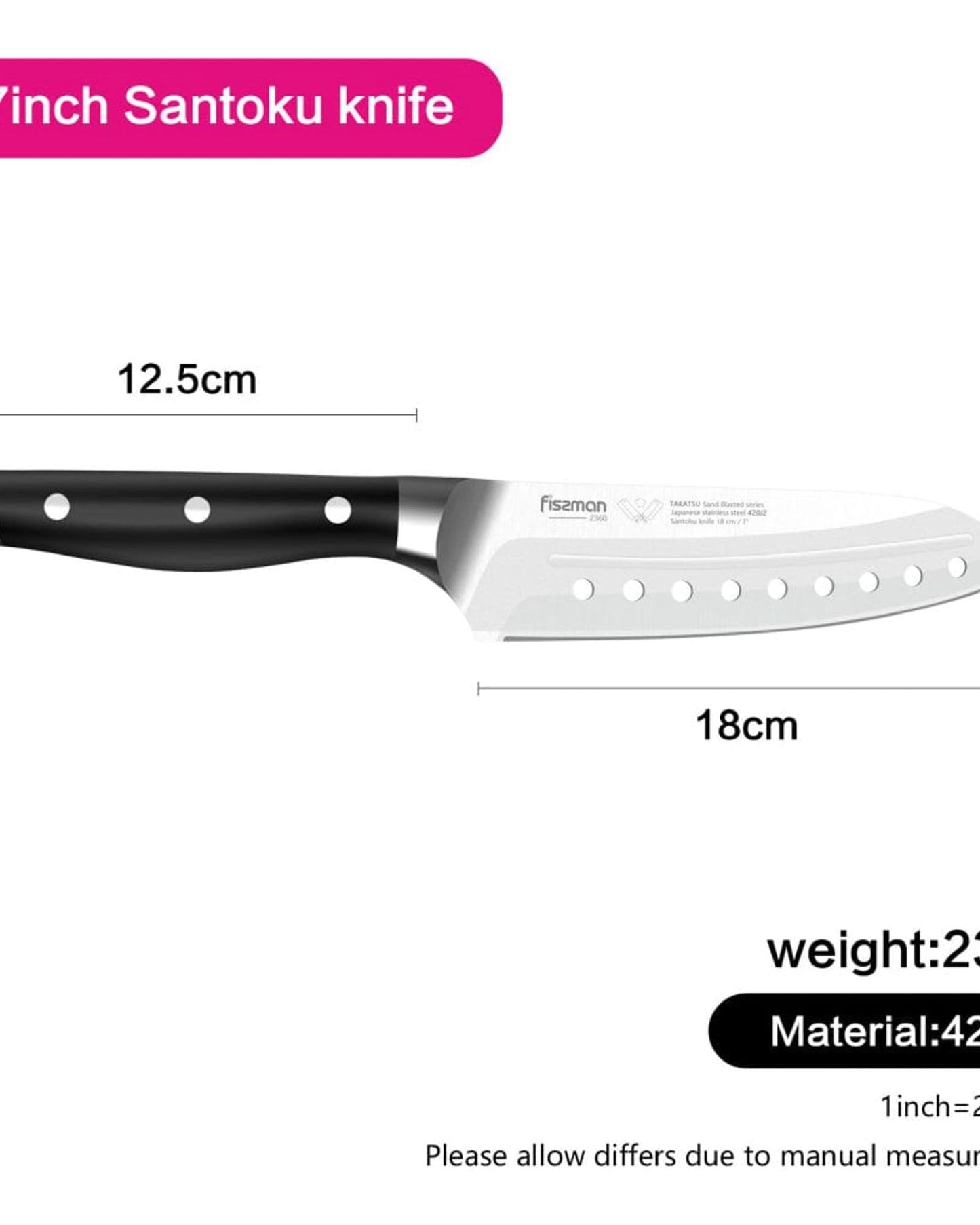 Fissman Santoku Knife Takatsu 7Inch