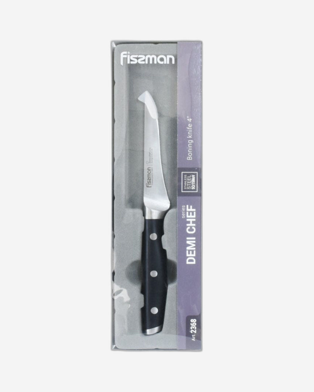 Fissman Demi Chef Non Stick Boning Knife Black/Silver 4inch