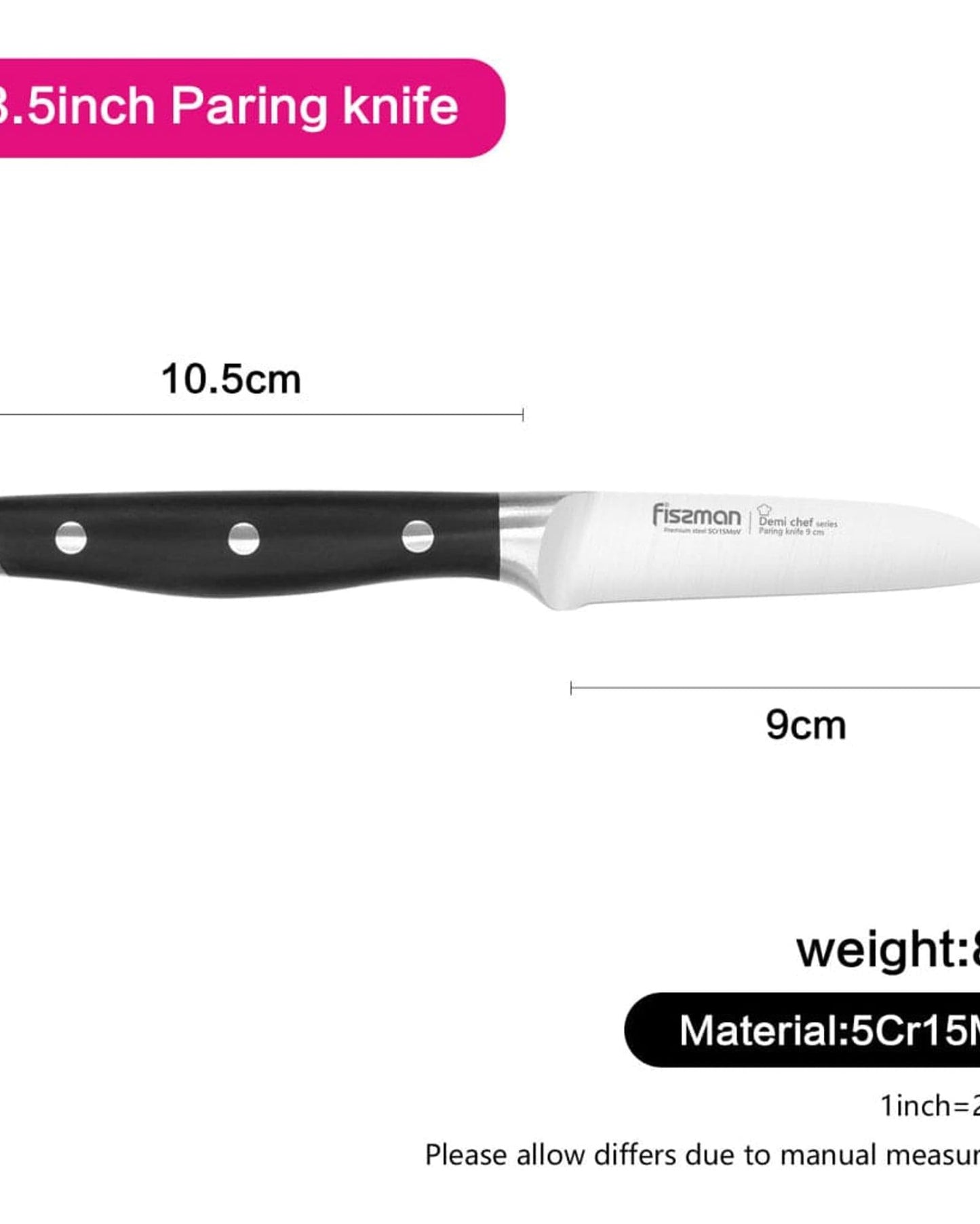 Fissman Paring Knife Demi Chef 3.5Inch