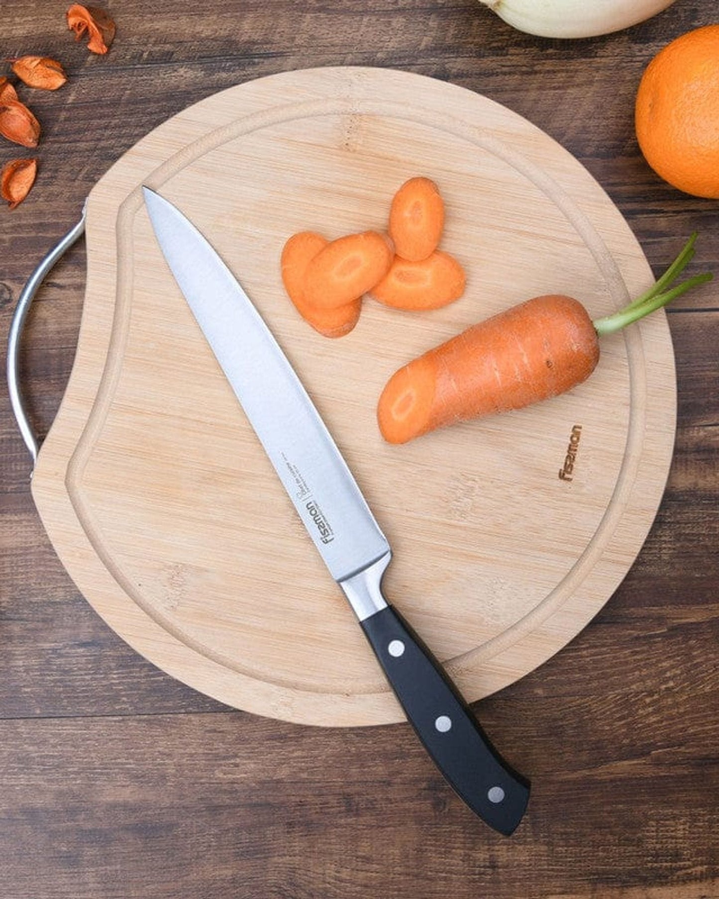 Fissman Carving Knife Chef De Cuisine Black 8Inch