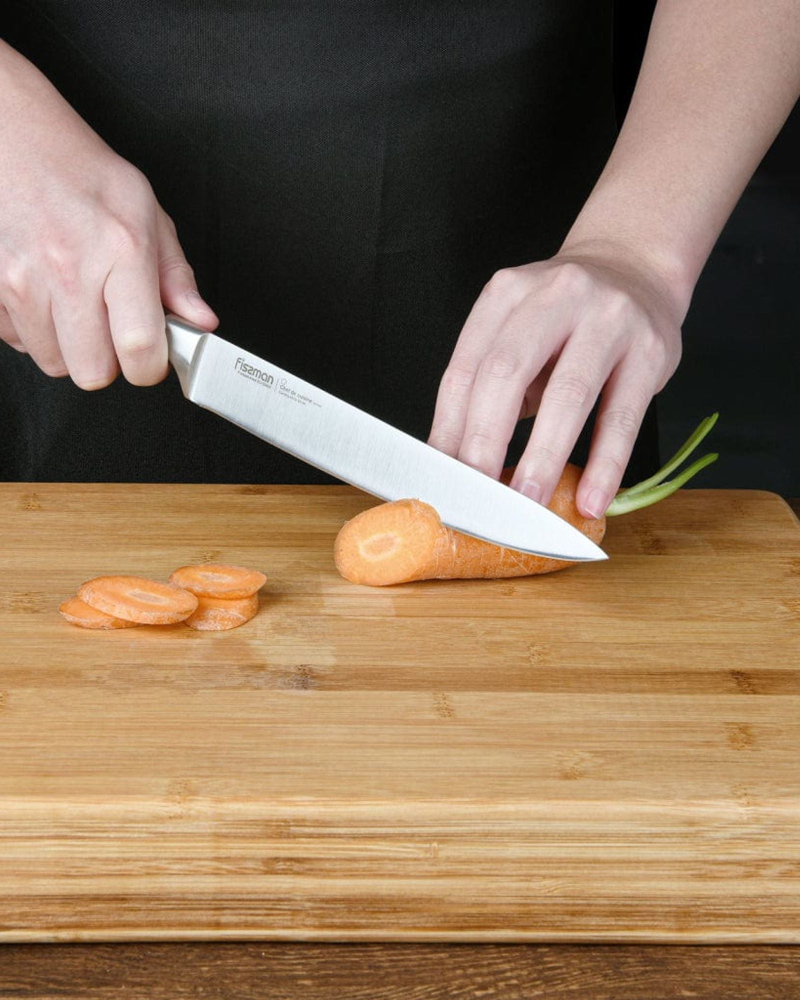 Fissman Carving Knife Chef De Cuisine Series Black 8inch