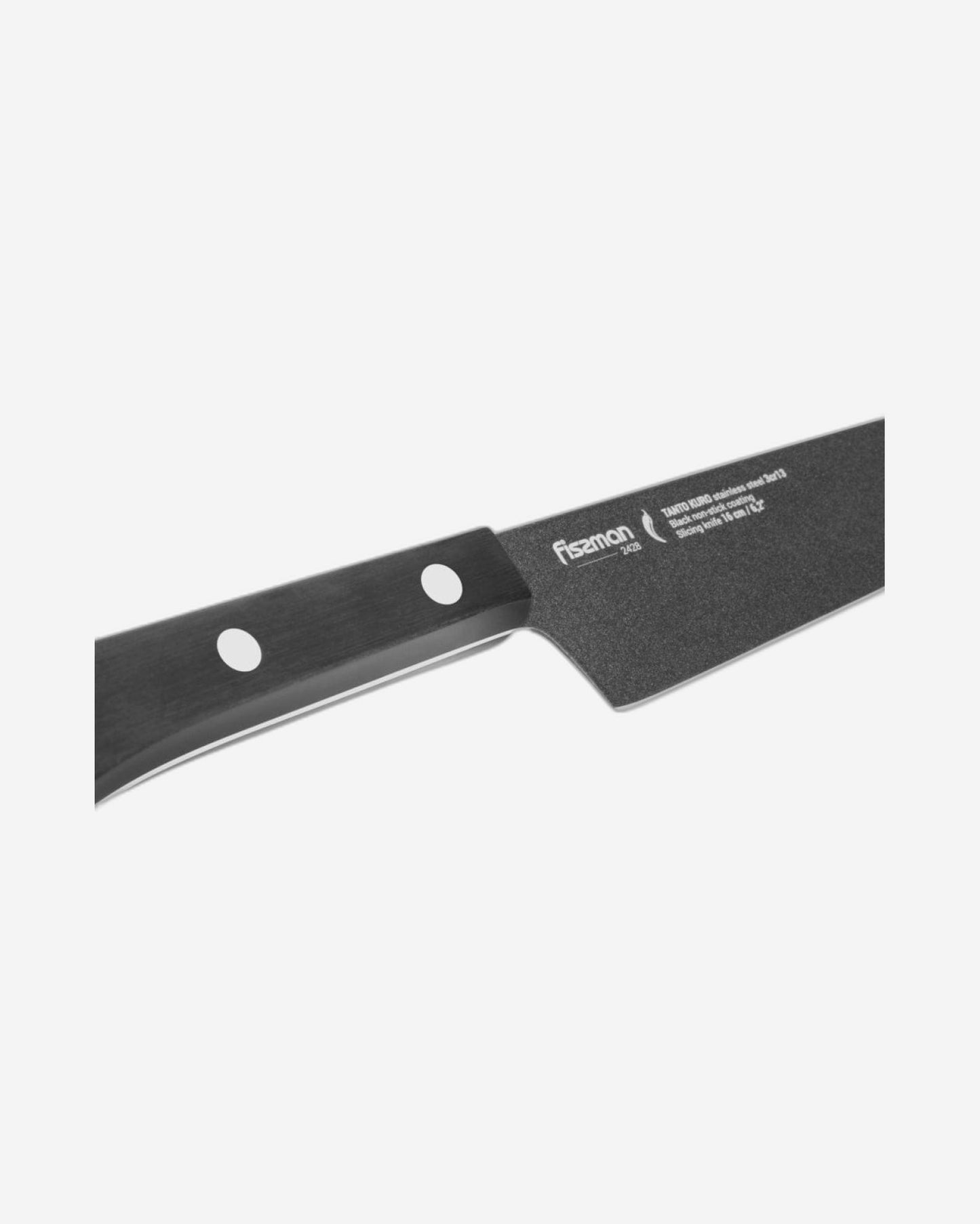 Fissman Slicing Knife Tanto Kuro Black 6.2Inch