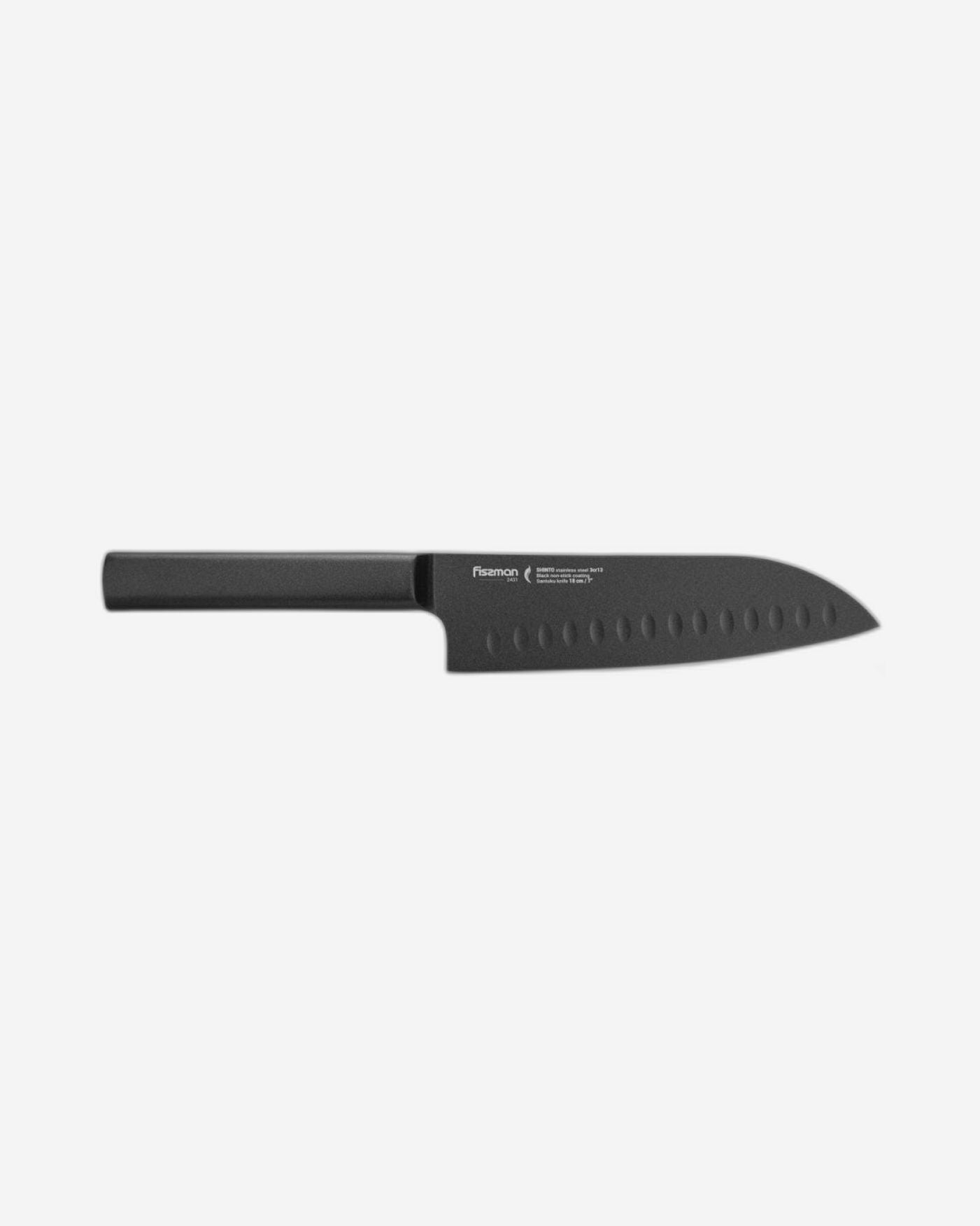Fissman Santoku Knife Shinto Black 7Inch