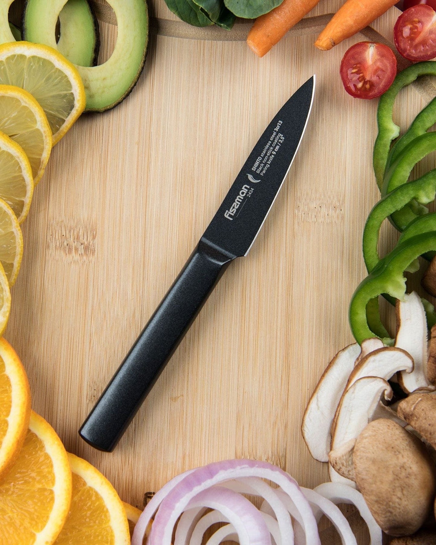 Fissman Paring Knife Shinto Black 3.5Inch