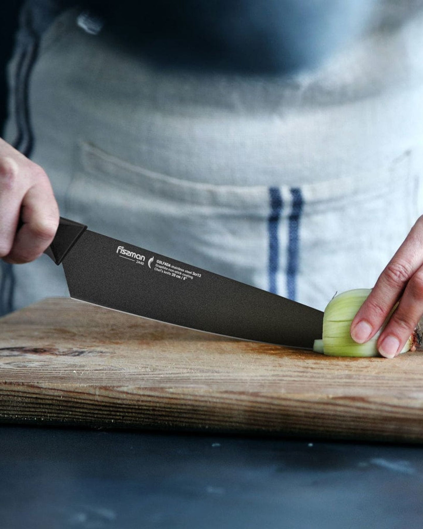 Fissman Chef'S Knife Golfada Series Black 8inch