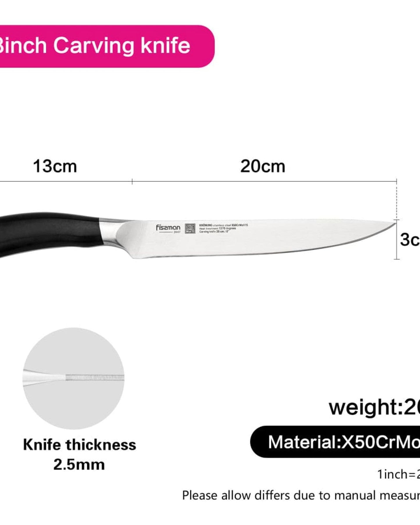 Fissman Carving Knife Kronung 8Inch