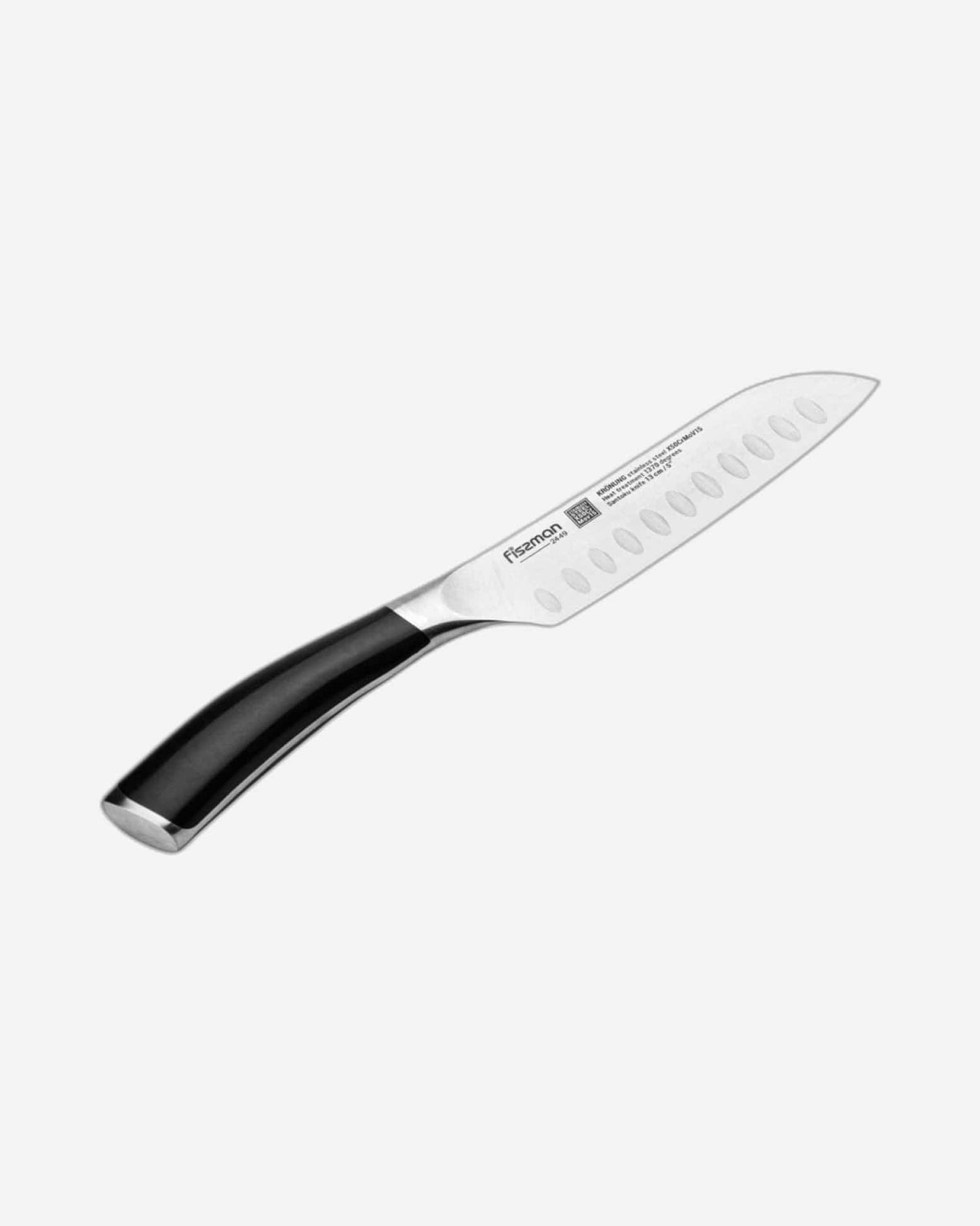 Fissman Santoku Knife Kronung Black/Silver 5Inch