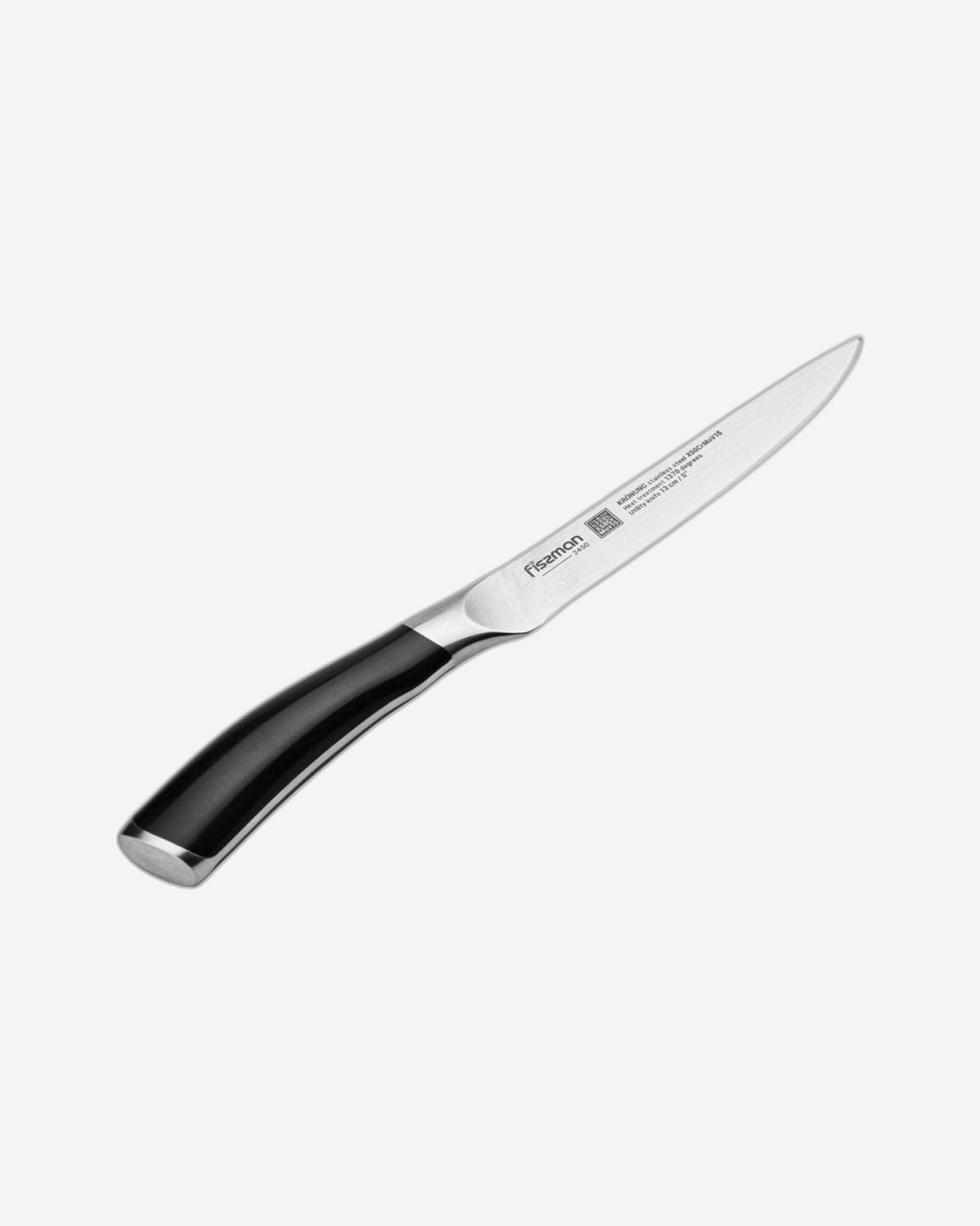 Fissman Stainless Steel Utility Knife Krönung Series Silver/Black 5inch
