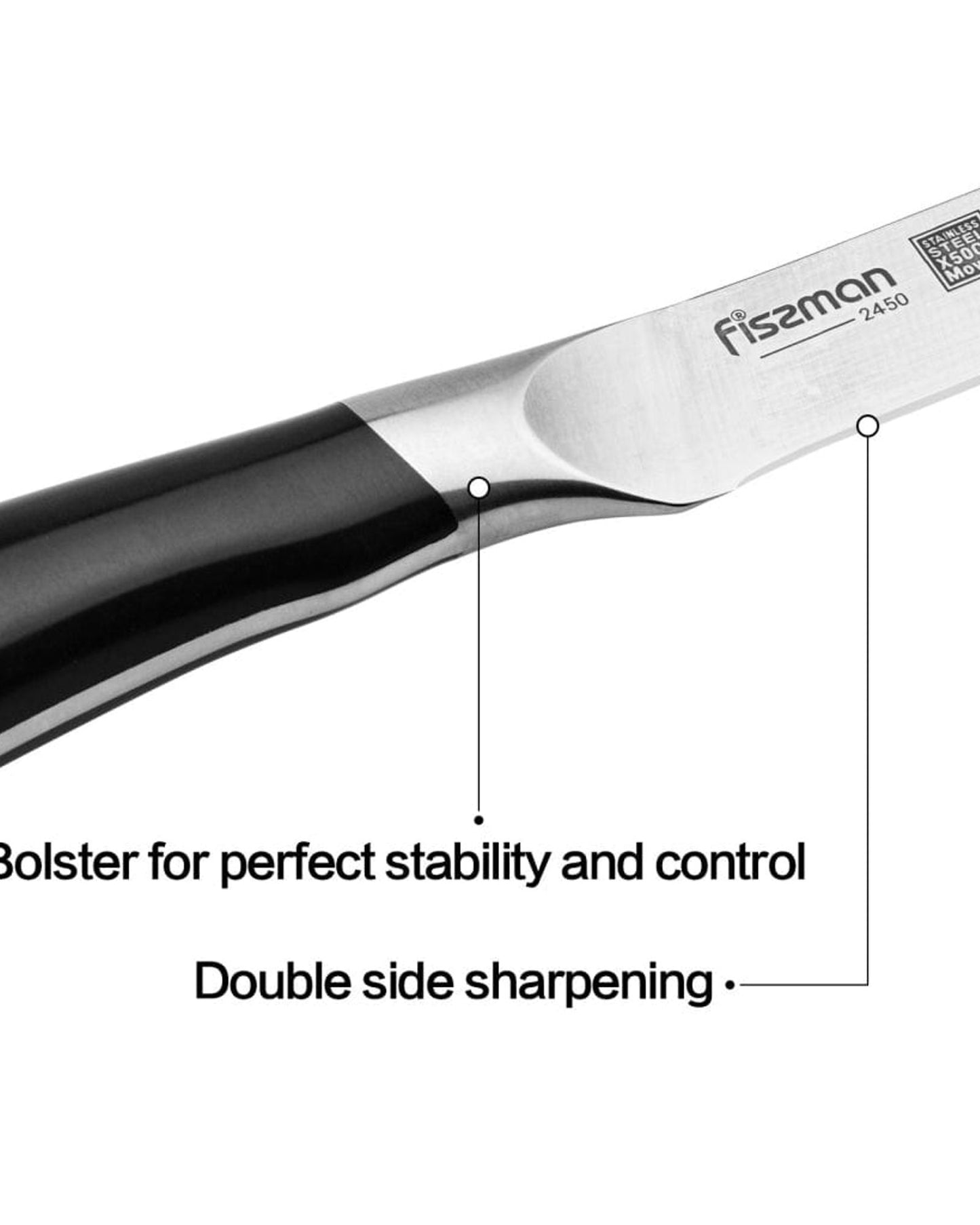 Fissman Stainless Steel Utility Knife Krönung Series Silver/Black 5inch