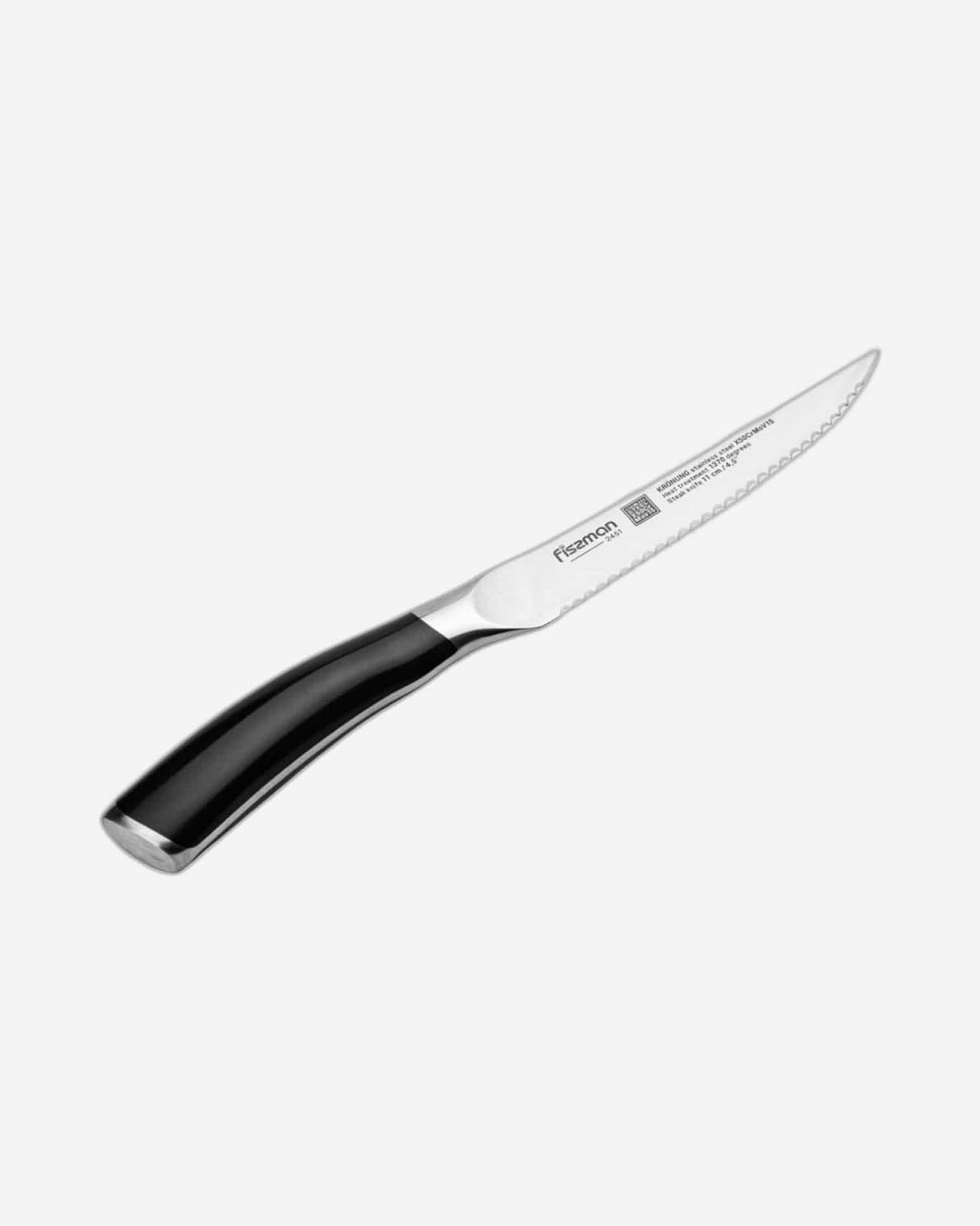 Fissman Steak Knife Kronung Black/Silver 4.5Inch