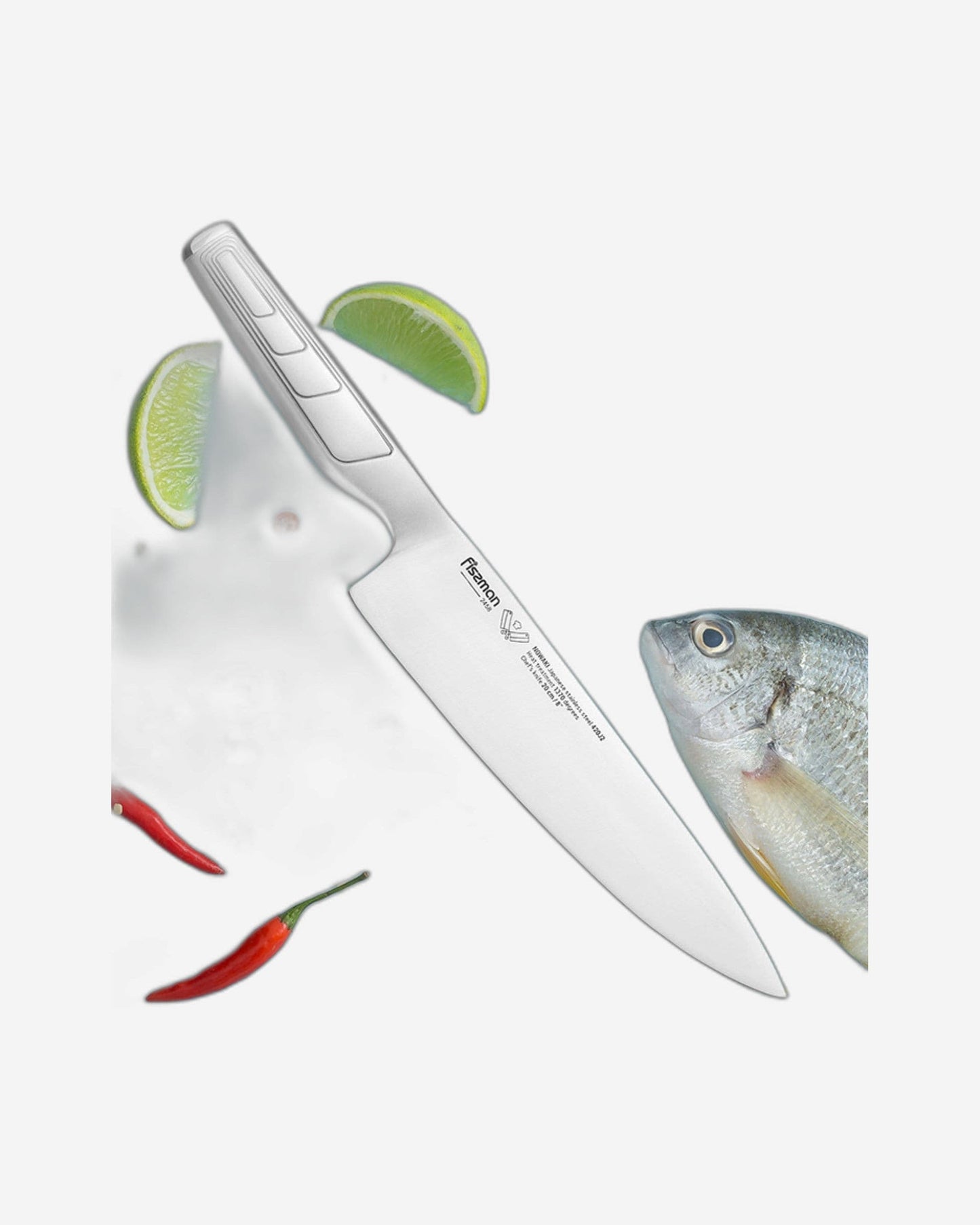 Fissman Chefs Knife Nowaki Silver 8Inch