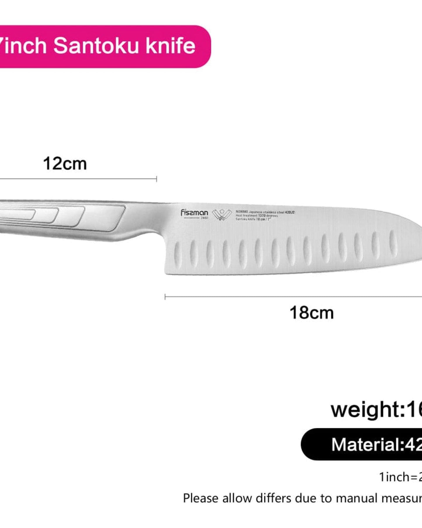 Fissman Santoku Knife Nowaki Silver 7Inch