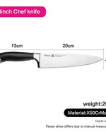 Fissman Chef's Knife Elegance Series Silver/Black 8inch