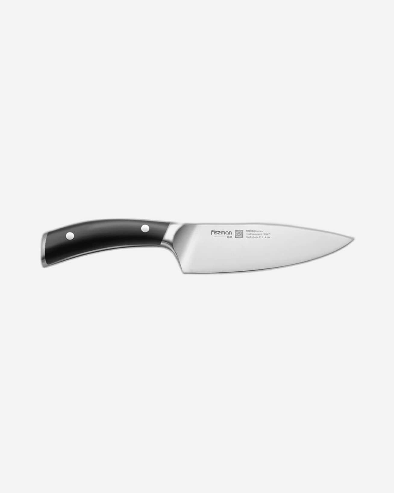 Fissman Chefs Knife Black/Silver 6Inch