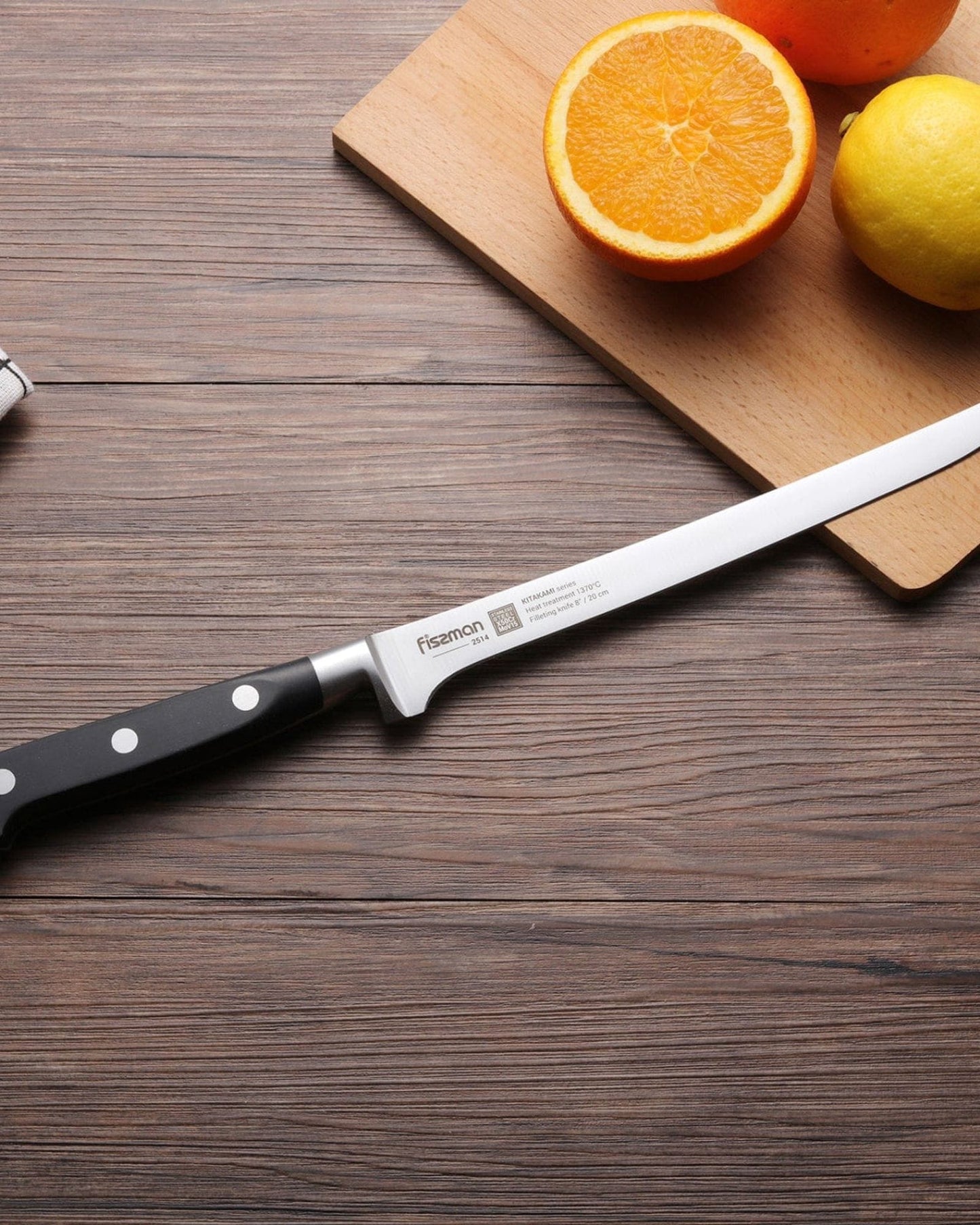 Fissman Fillet Knife Kitakami Black/Silver 8Inch