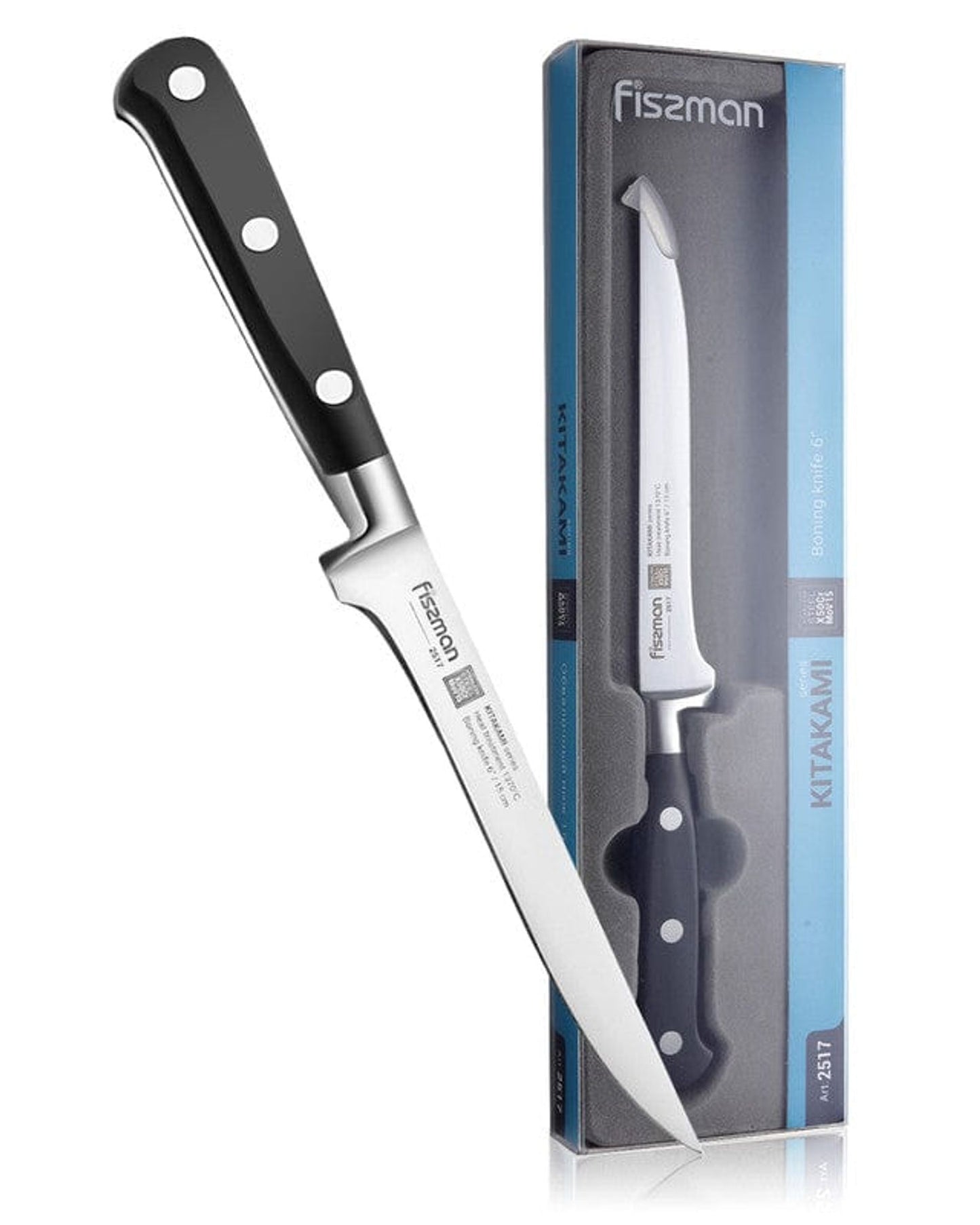 Fissman Boning Knife Kitakami Black/Silver 6Inch