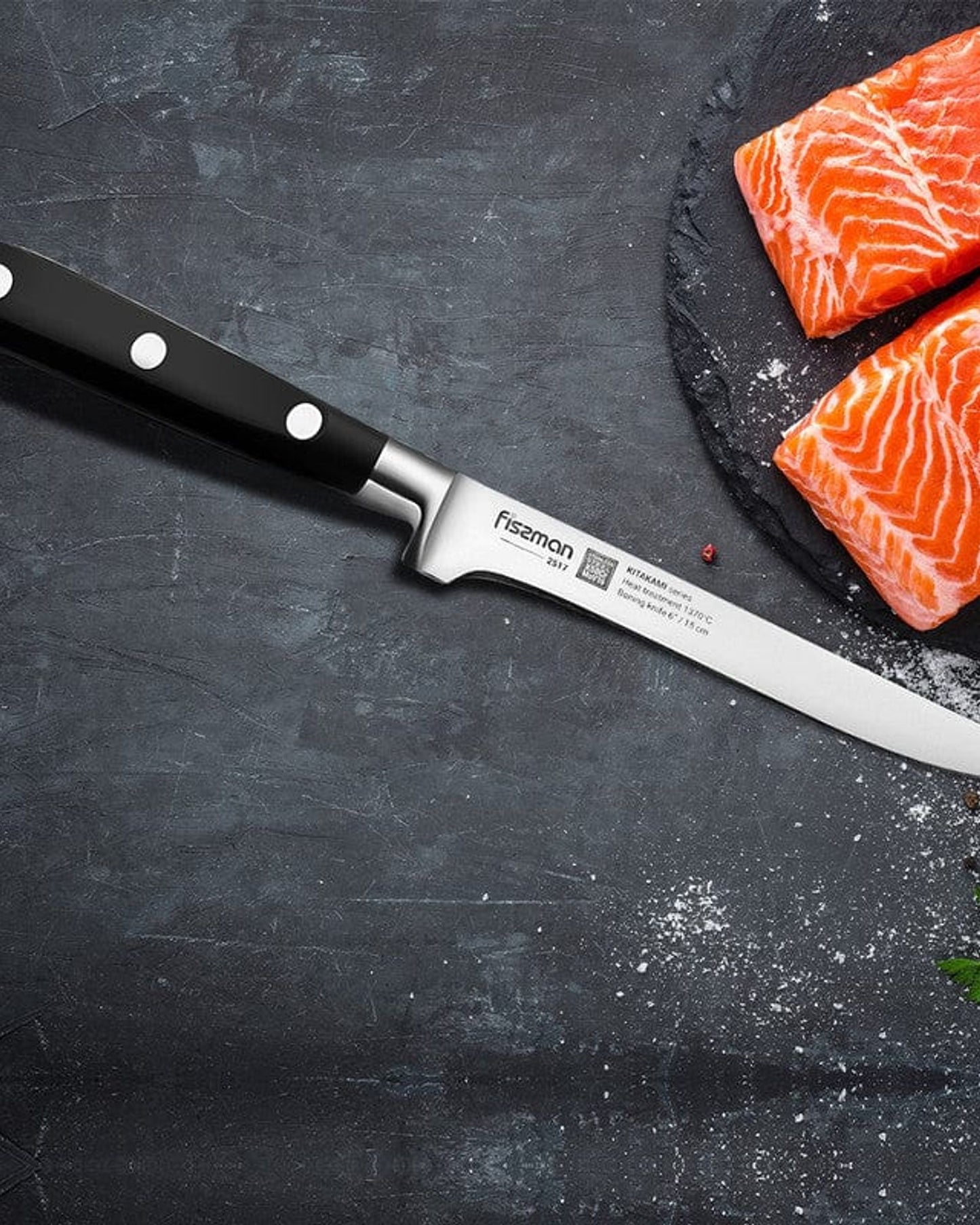 Fissman Boning Knife Kitakami Black/Silver 6Inch