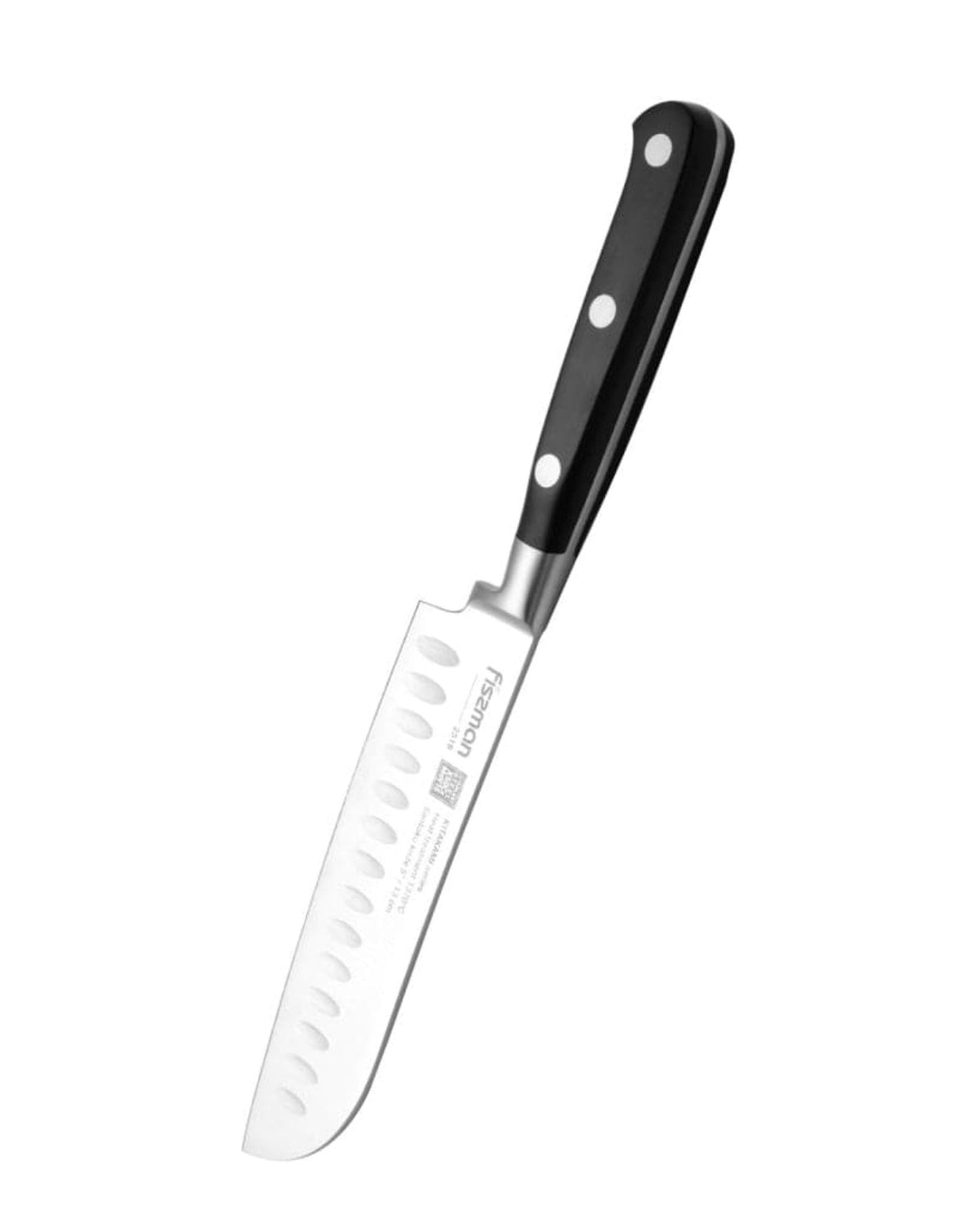 Fissman Santoku Knife 5inch Kitakami Series Non Stick Black/Silver