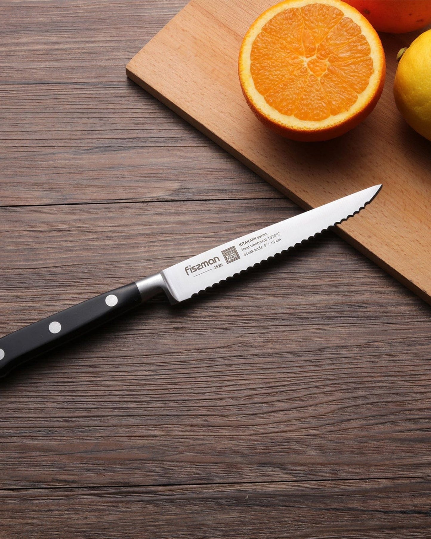 Fissman Steak Knife Kitakami Black/Silver 4.5Inch