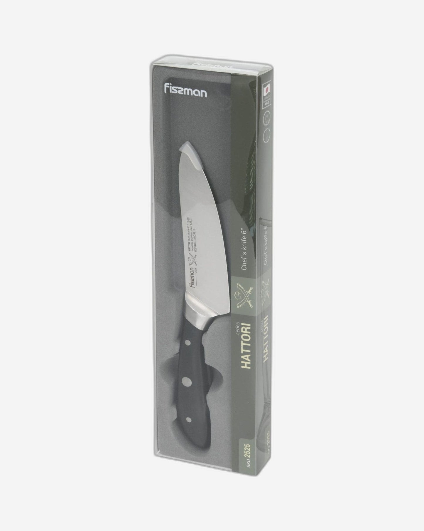 Fissman Chefs Knife Silver/Black 6Inch