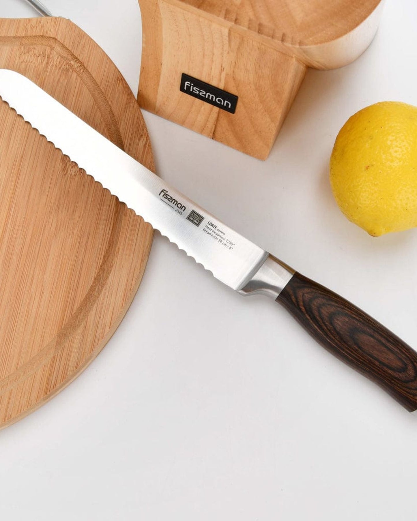 Fissman Bread Knife Lorze Silver/Black 25cm
