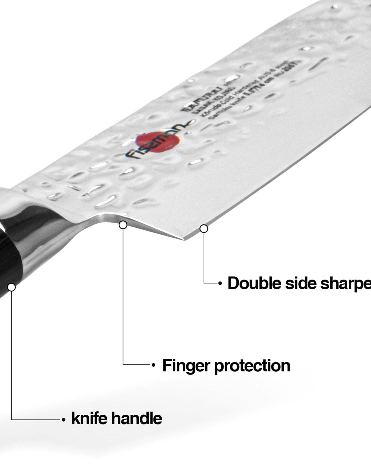 Fissman 5.5" Santoku Knife SAMURAI KOJIRO 14 Cm(steel AUS-8)