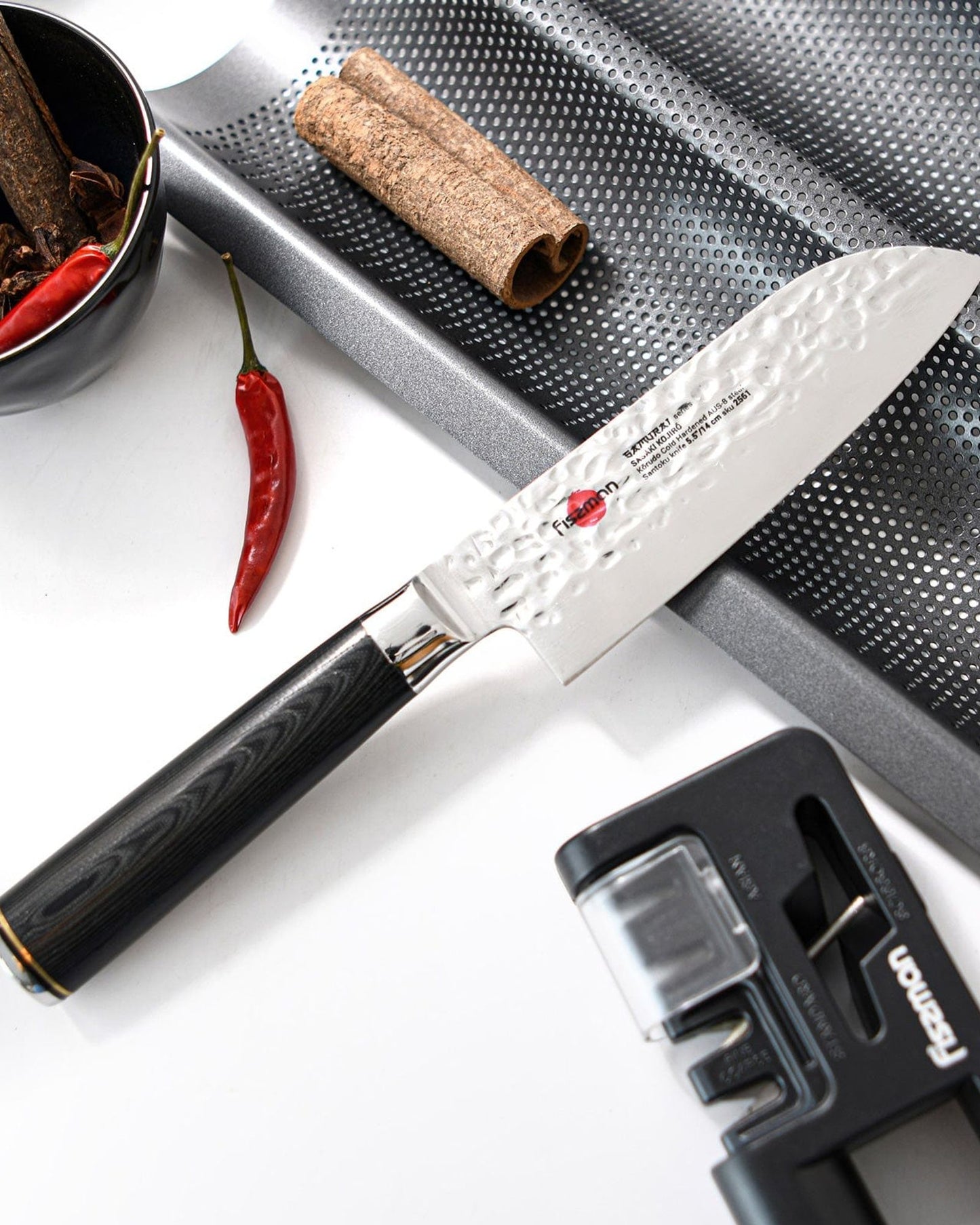 Fissman 5.5" Santoku Knife SAMURAI KOJIRO 14 Cm(steel AUS-8)