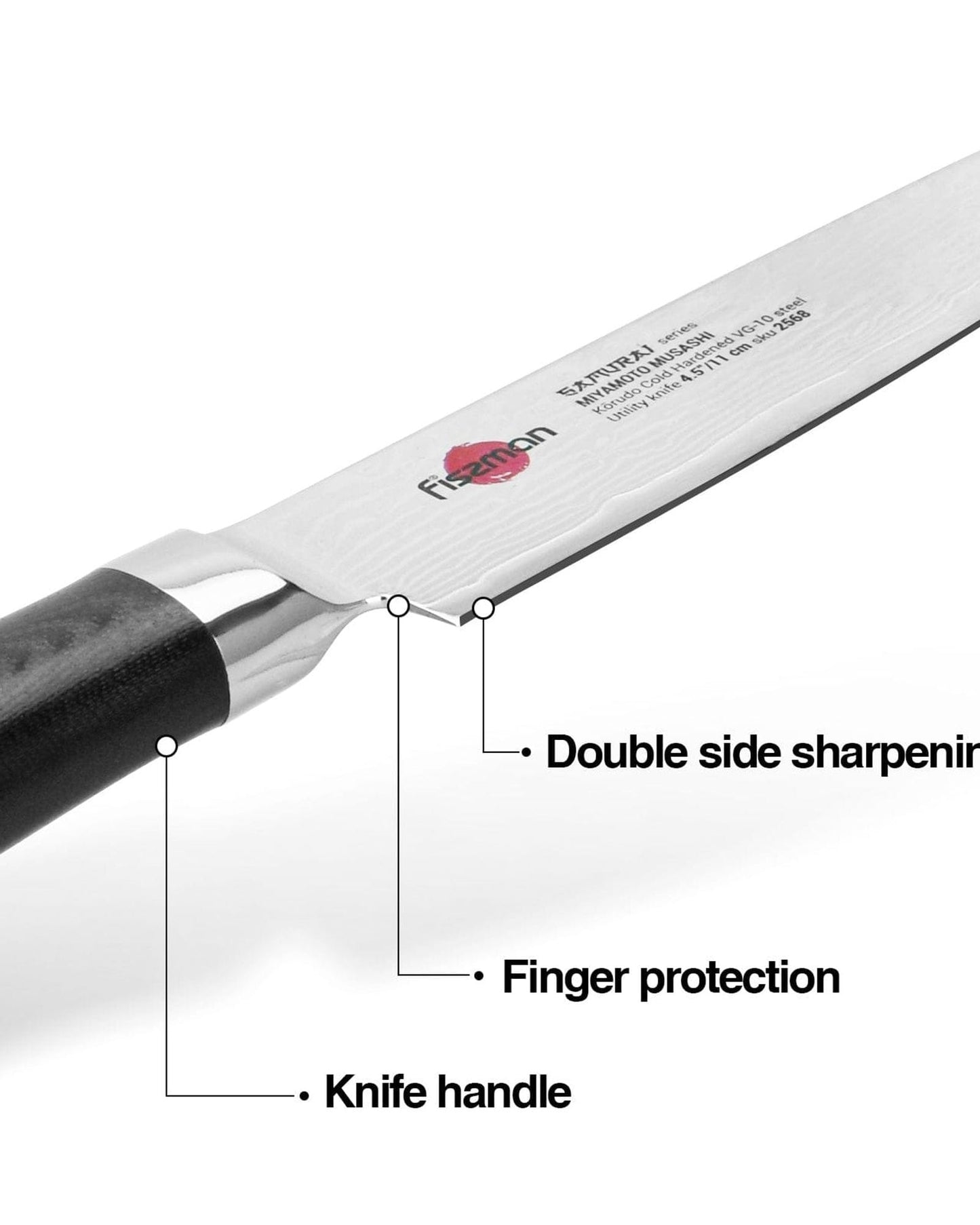 Fissman Utility Knife Samurai Musashi 4.5Inch