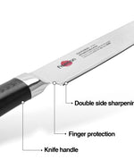 Fissman 4.5" Utility Knife SAMURAI MUSASHI 11 Cm (Steel DAMASCUS)