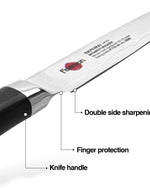 Fissman 4" Paring Knife SAMURAI MUSASHI 10 Cm (Steel DAMASCUS)