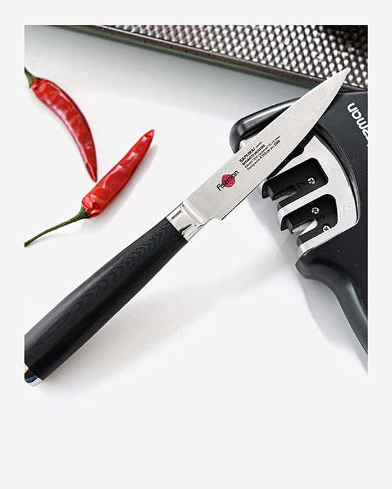 Fissman 4" Paring Knife SAMURAI MUSASHI 10 Cm (Steel DAMASCUS)