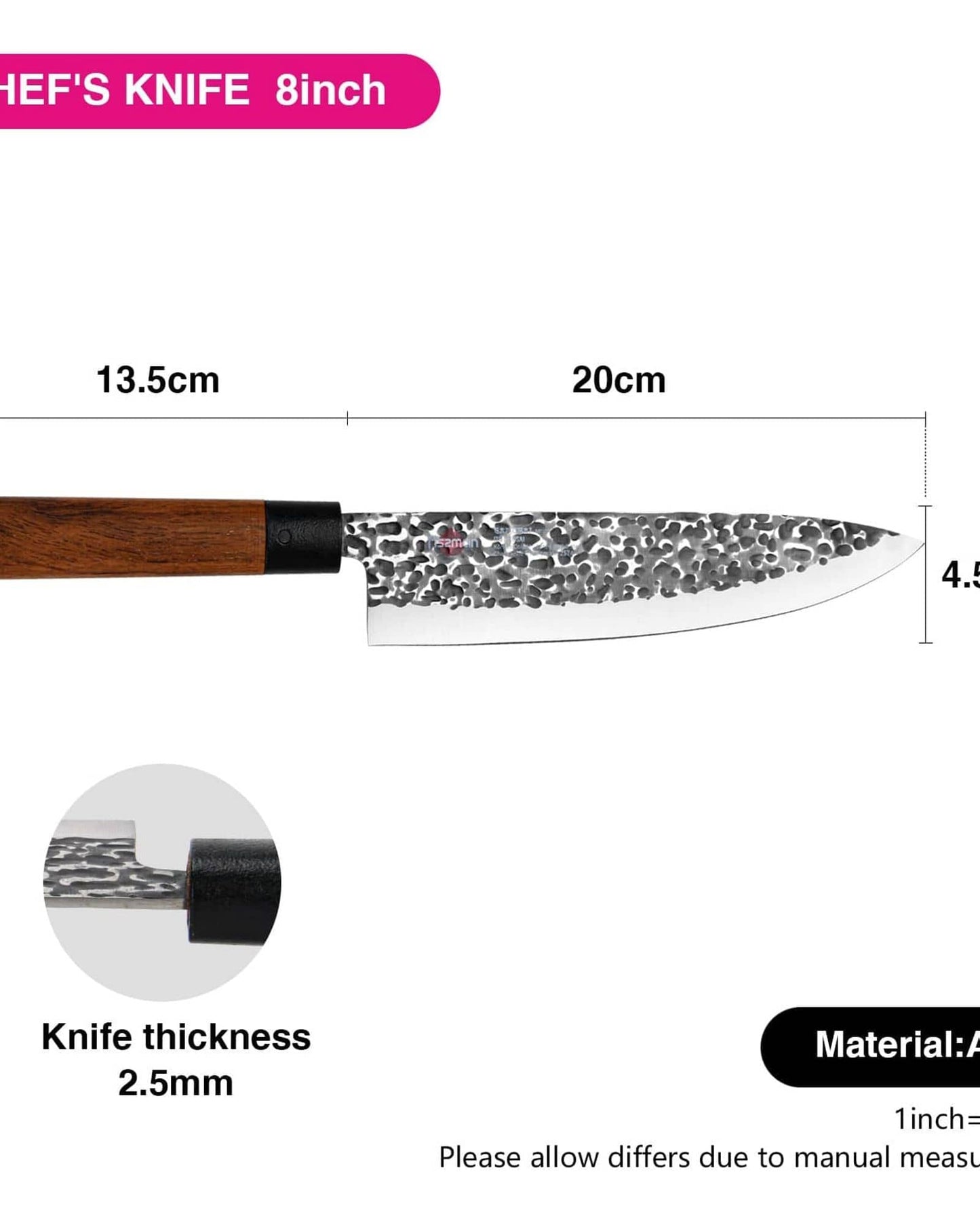 Fissman Chefs Knife Samurai Ittosai 8Inch
