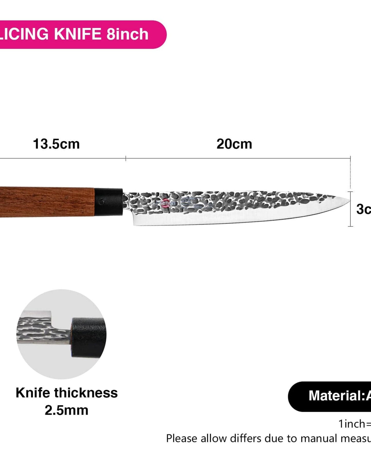 Fissman Slicing Knife Samurai Ittosai 8Inch