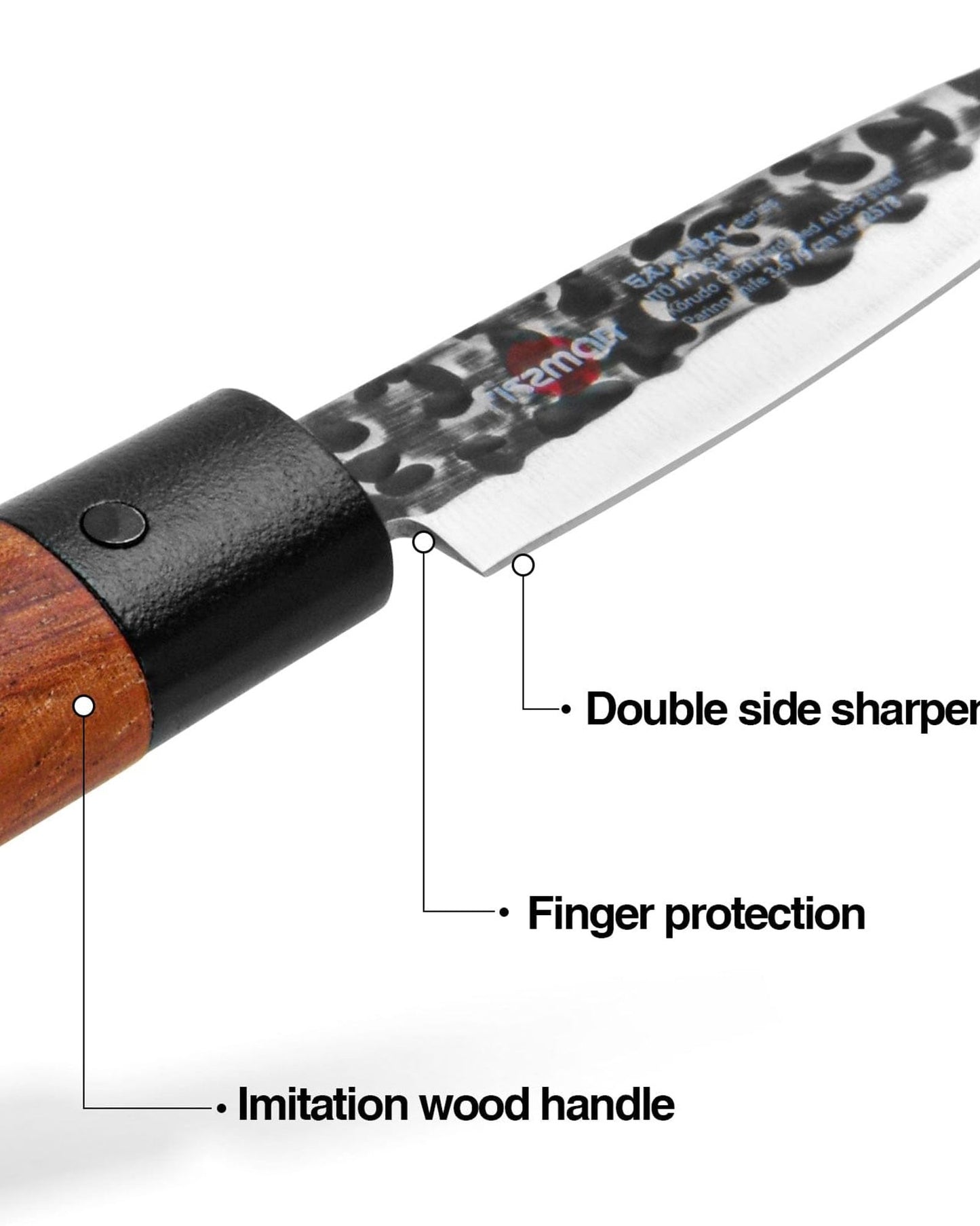 Fissman 3.5" Paring Knife SAMURAI ITTOSAI 9 Cm(steel AUS-8)