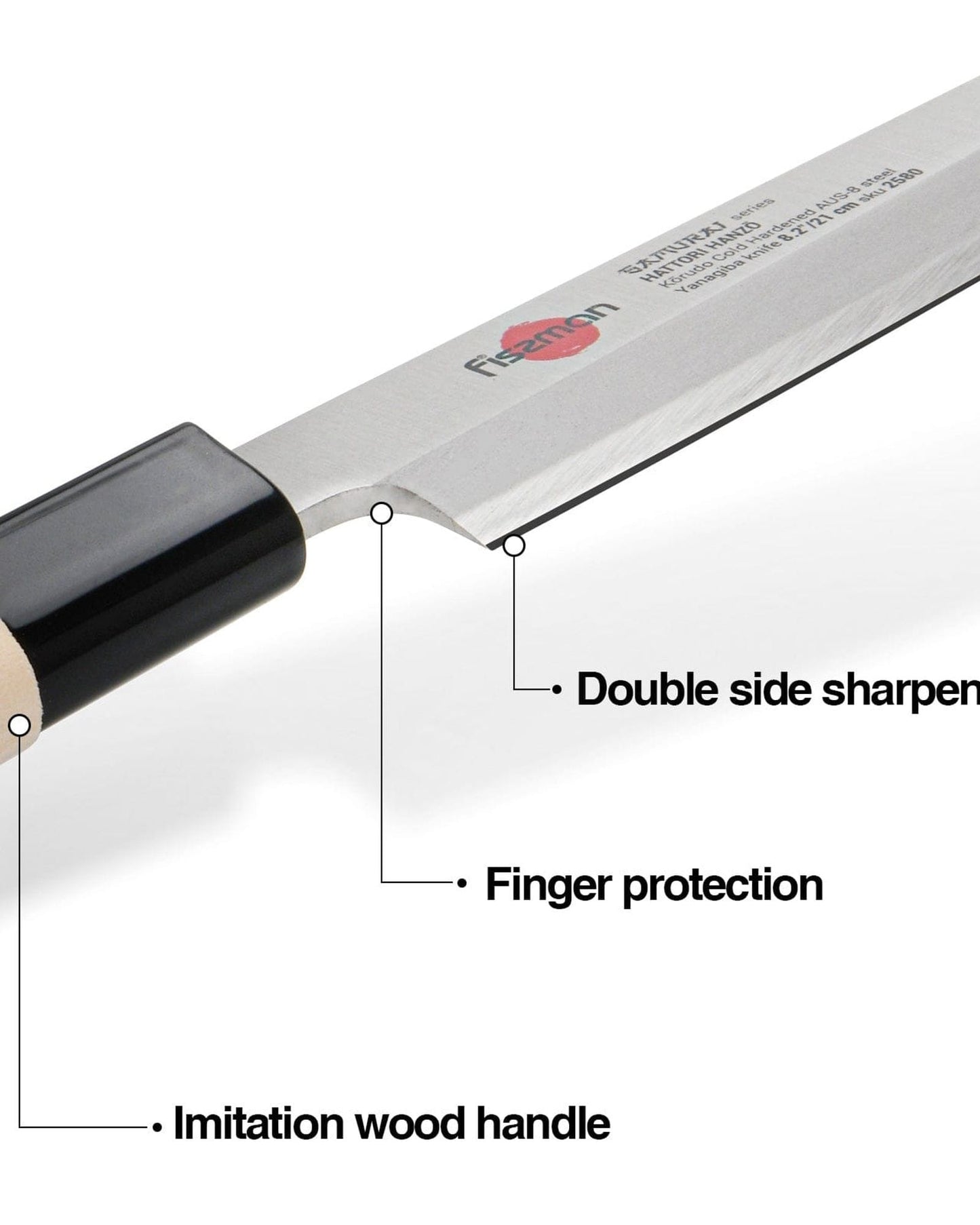 Fissman Yanagiba Knife Samurai Hanzo 8.2Inch
