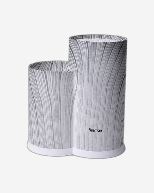 Fissman Kitchen Knife And Utensil Organizer 11x11x22+11x8x17cm GREY MARBLE (Plastic)