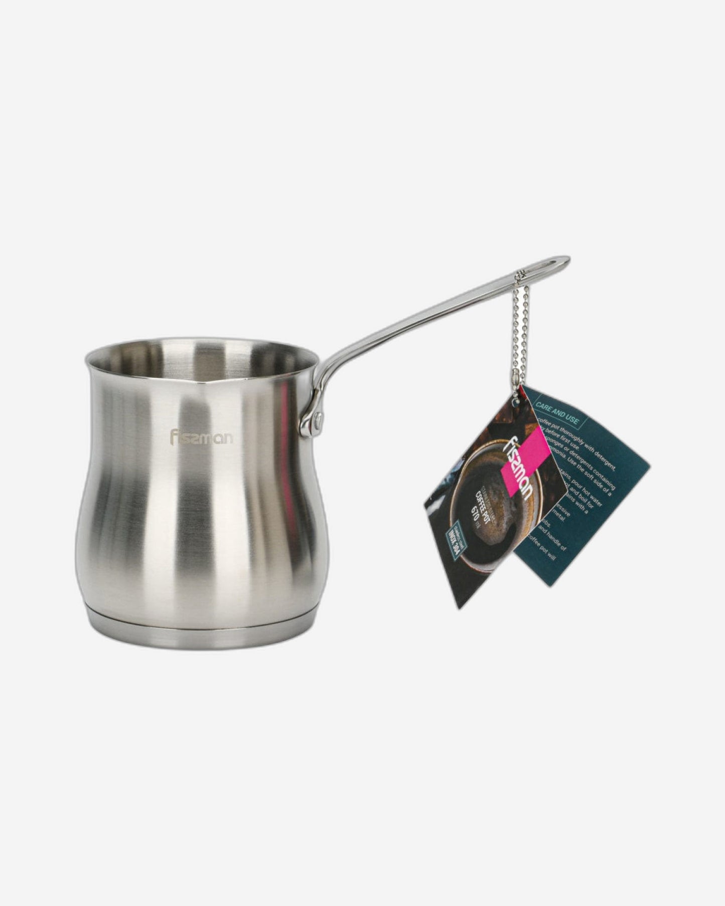 Fissman Stainless Steel Coffee Pot with Induction Bottom Silver 670ml