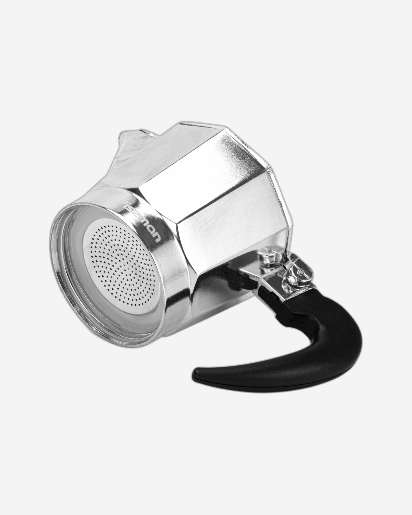 Fissman Set Of Coffee Maker Aluminium For 2 Cups/120ml And 2 Ceramic Cups With 2 Saucers Set