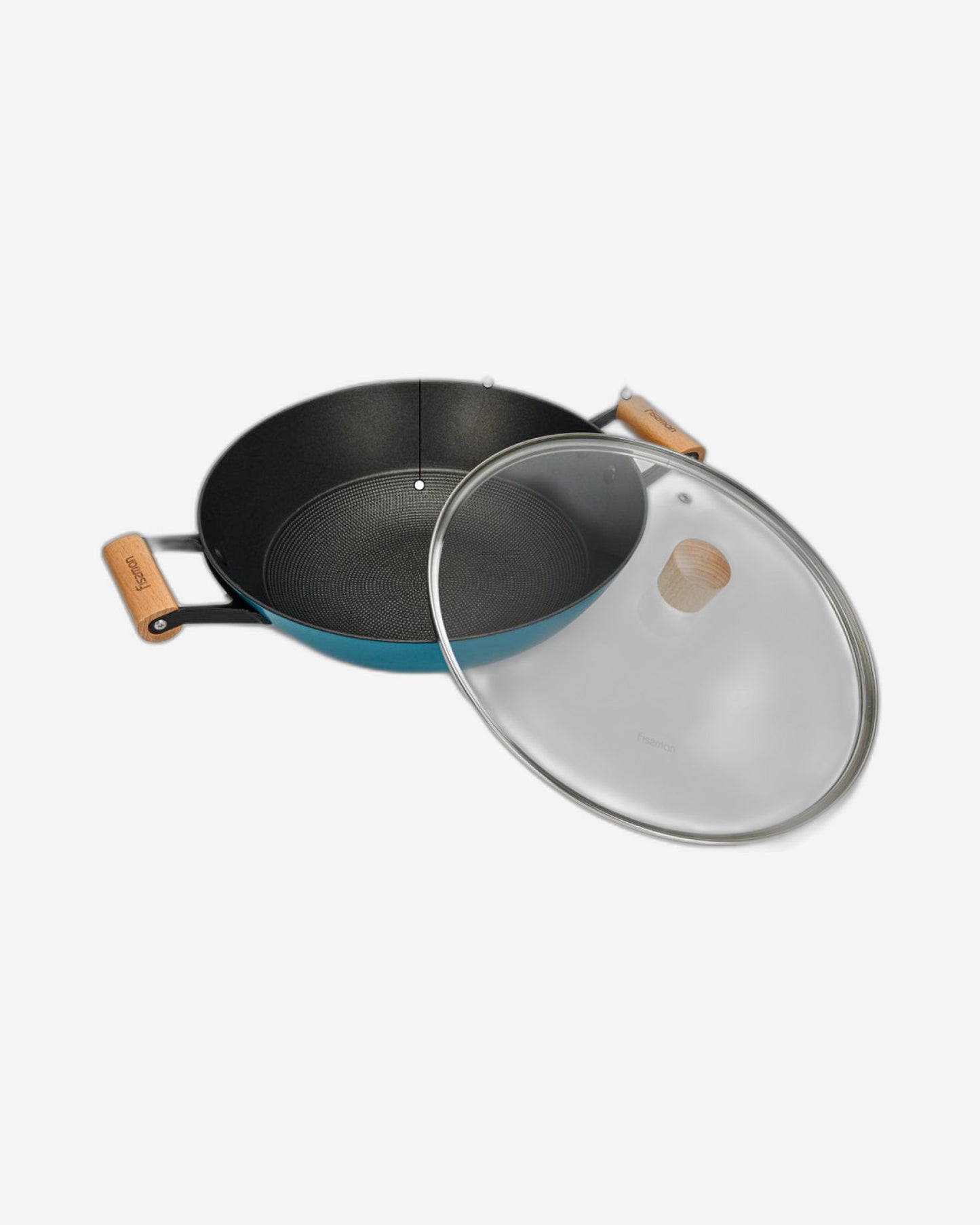 Fissman Wok Pan Black/Clear 5L