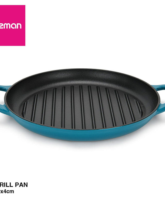 Fissman Grill Pan 30x4.0cm (Enamel Cast Iron)