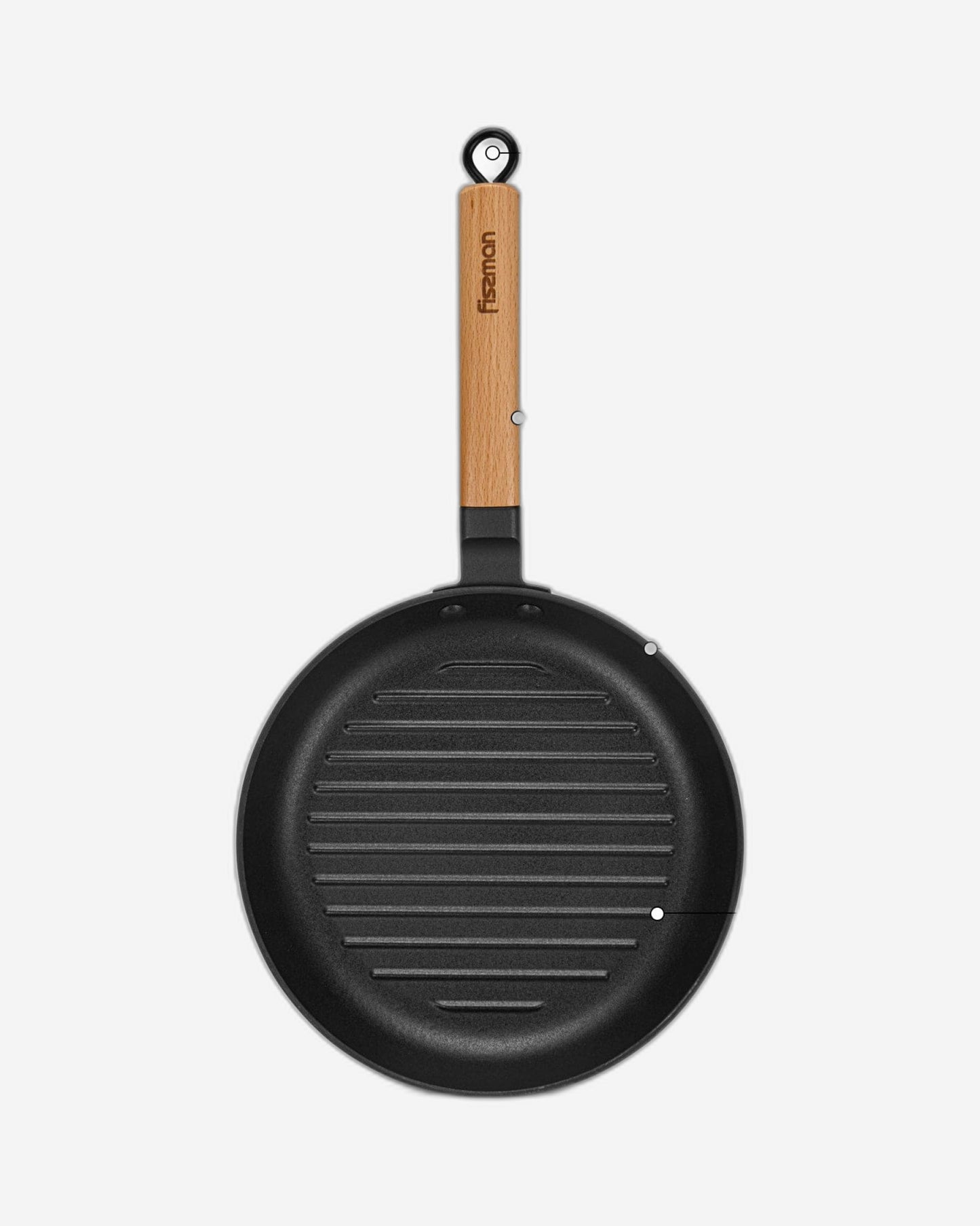 Fissman Grill Pan Cast Iron Wooden 24cm