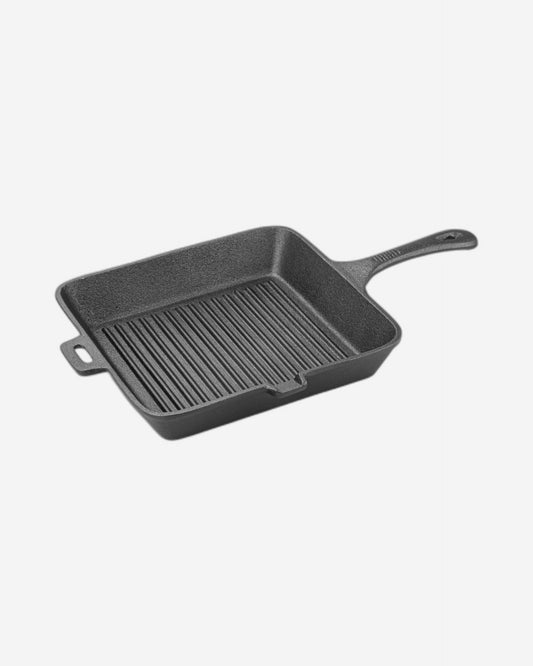 Fissman Square Grill Pan With Helper Handle Cast Iron Black 26x4.5cm